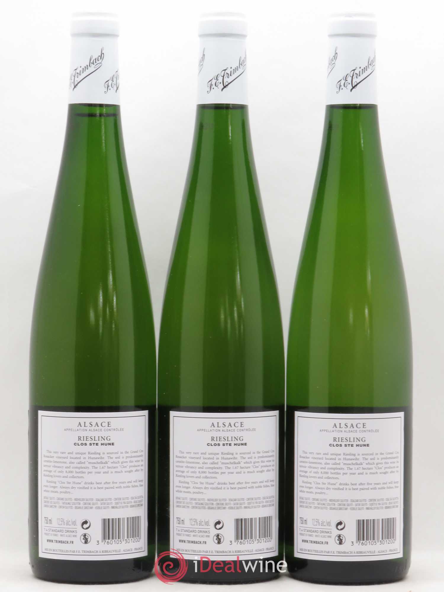 Alsace Riesling Clos Sainte-Hune Trimbach (Domaine) 2012 - Lot of 3 bottles - 1