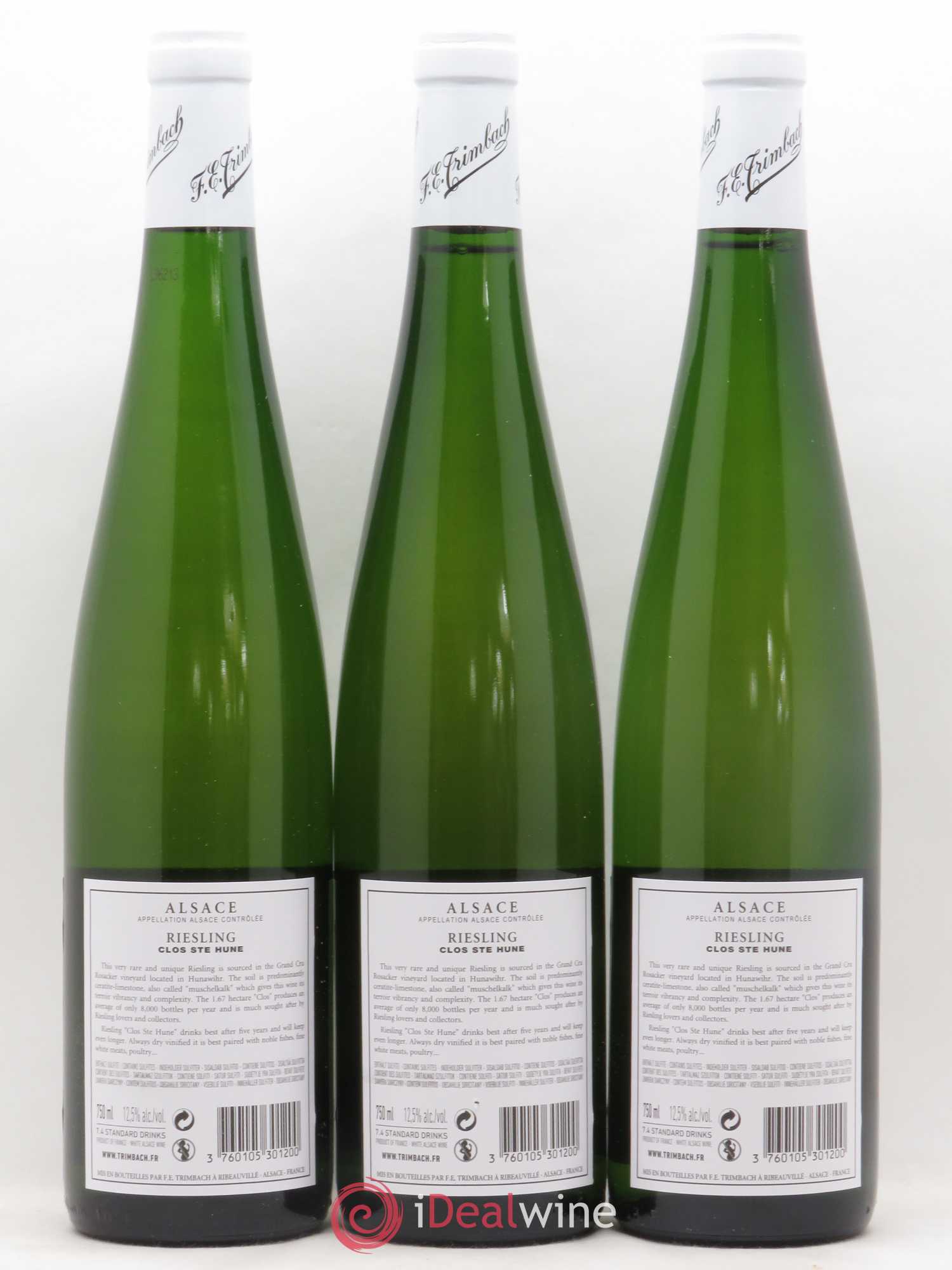 Alsace Riesling Clos Sainte-Hune Trimbach (Domaine) 2012 - Lot de 3 bouteilles - 1