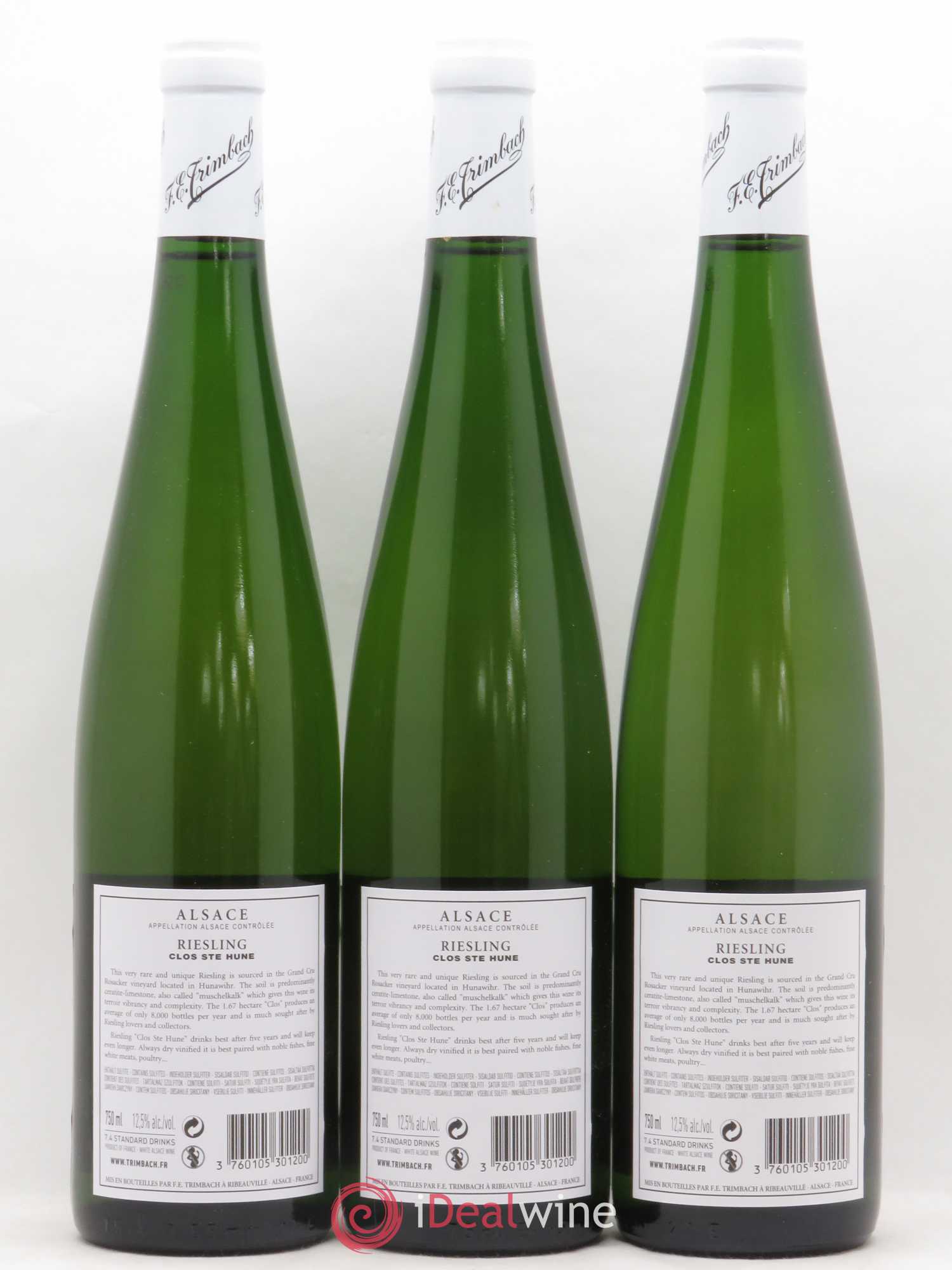 Alsace Riesling Clos Sainte-Hune Trimbach (Domaine) 2012 - Lot de 3 bouteilles - 1