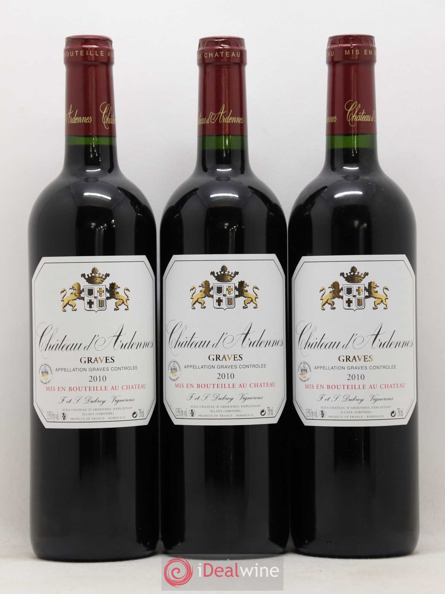 Graves Château d'Ardennes 2010 - Lot de 6 bouteilles - 1