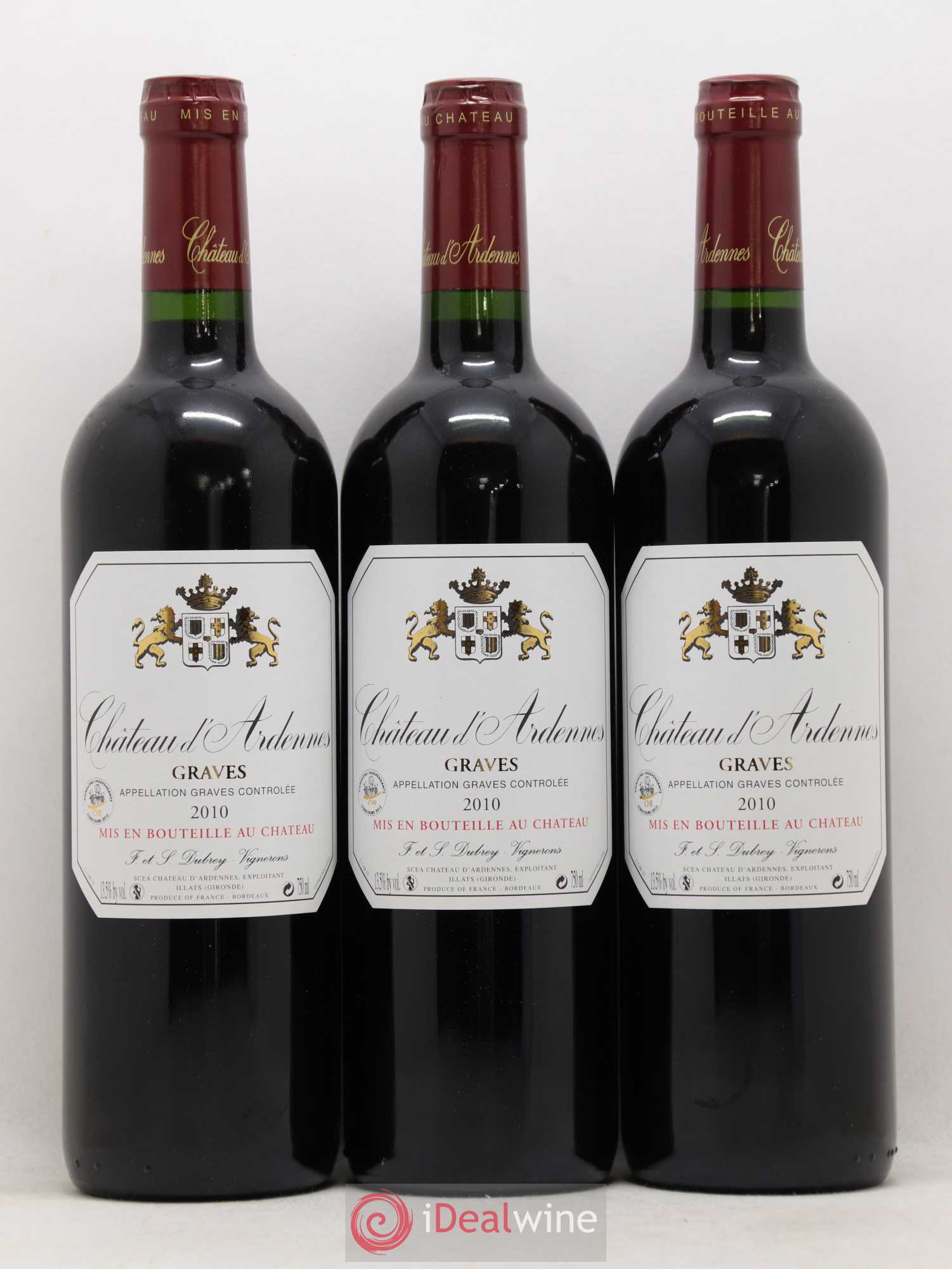 Graves Château d'Ardennes 2010 - Lot de 6 bouteilles - 2