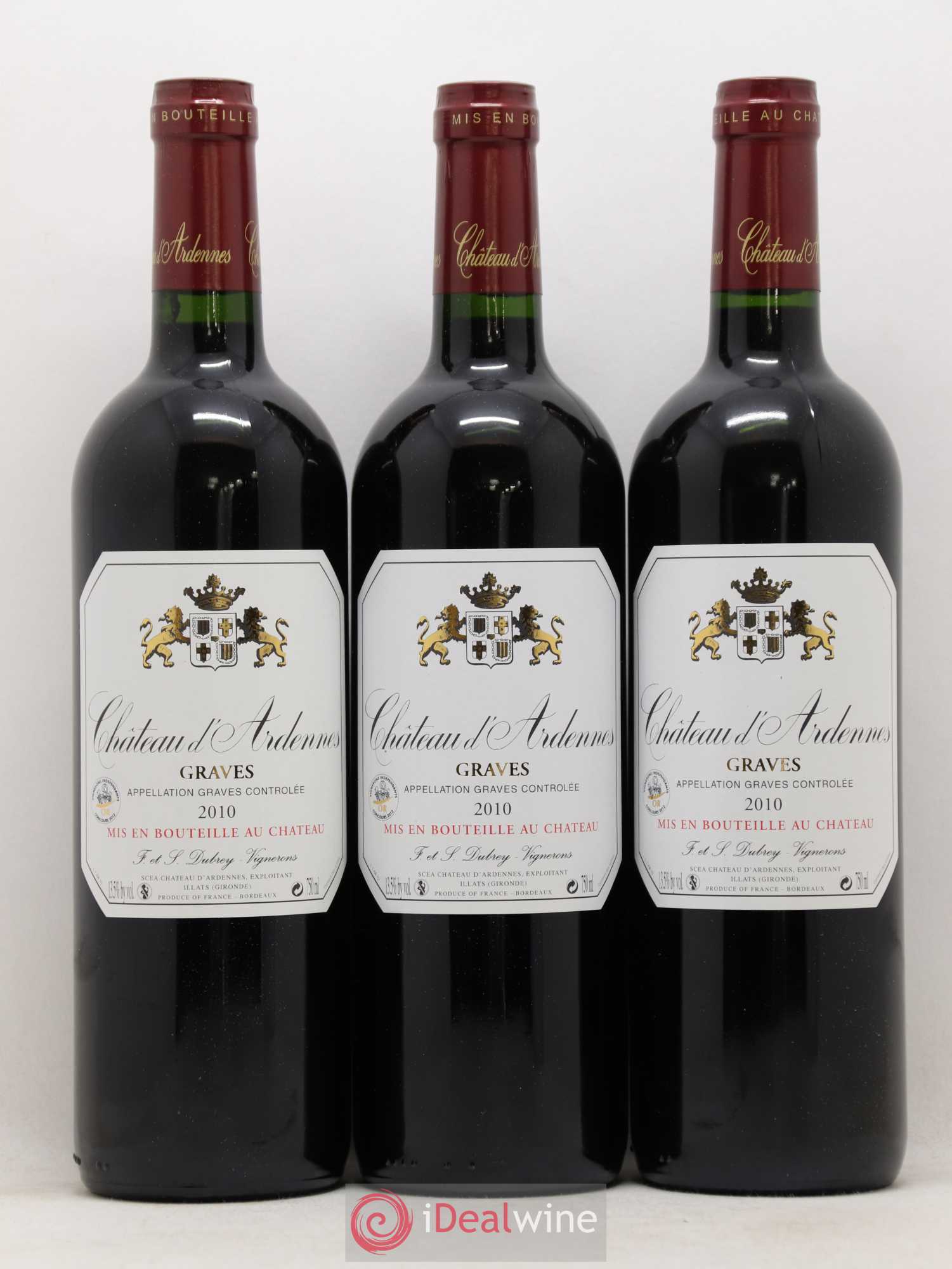 Graves Château d'Ardennes 2010 - Lot de 6 bouteilles - 1
