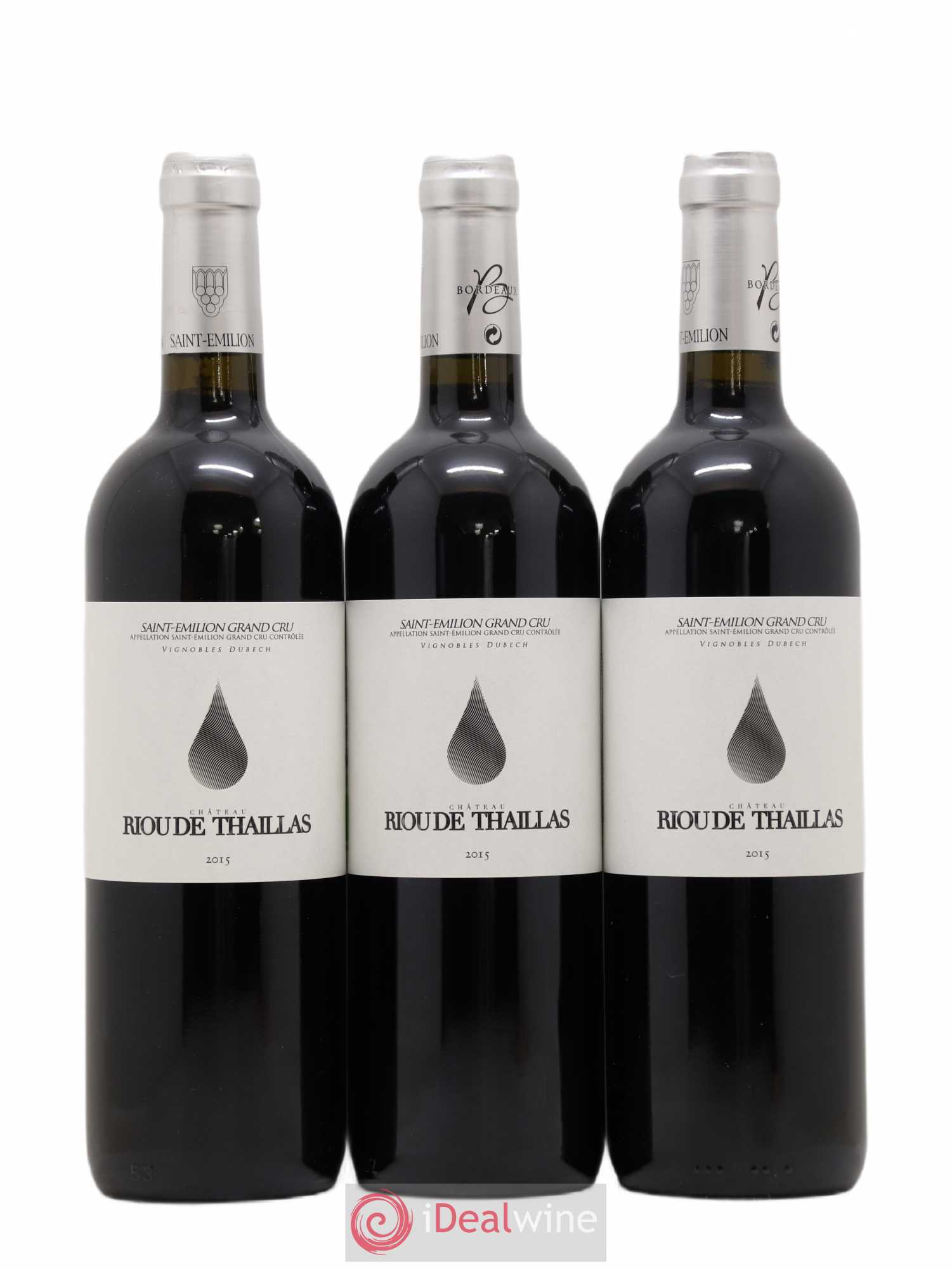 Saint-Émilion Grand Cru Château Riou de Thaillas (sans prix de réserve) 2015 - Posten von 3 Flaschen - 0