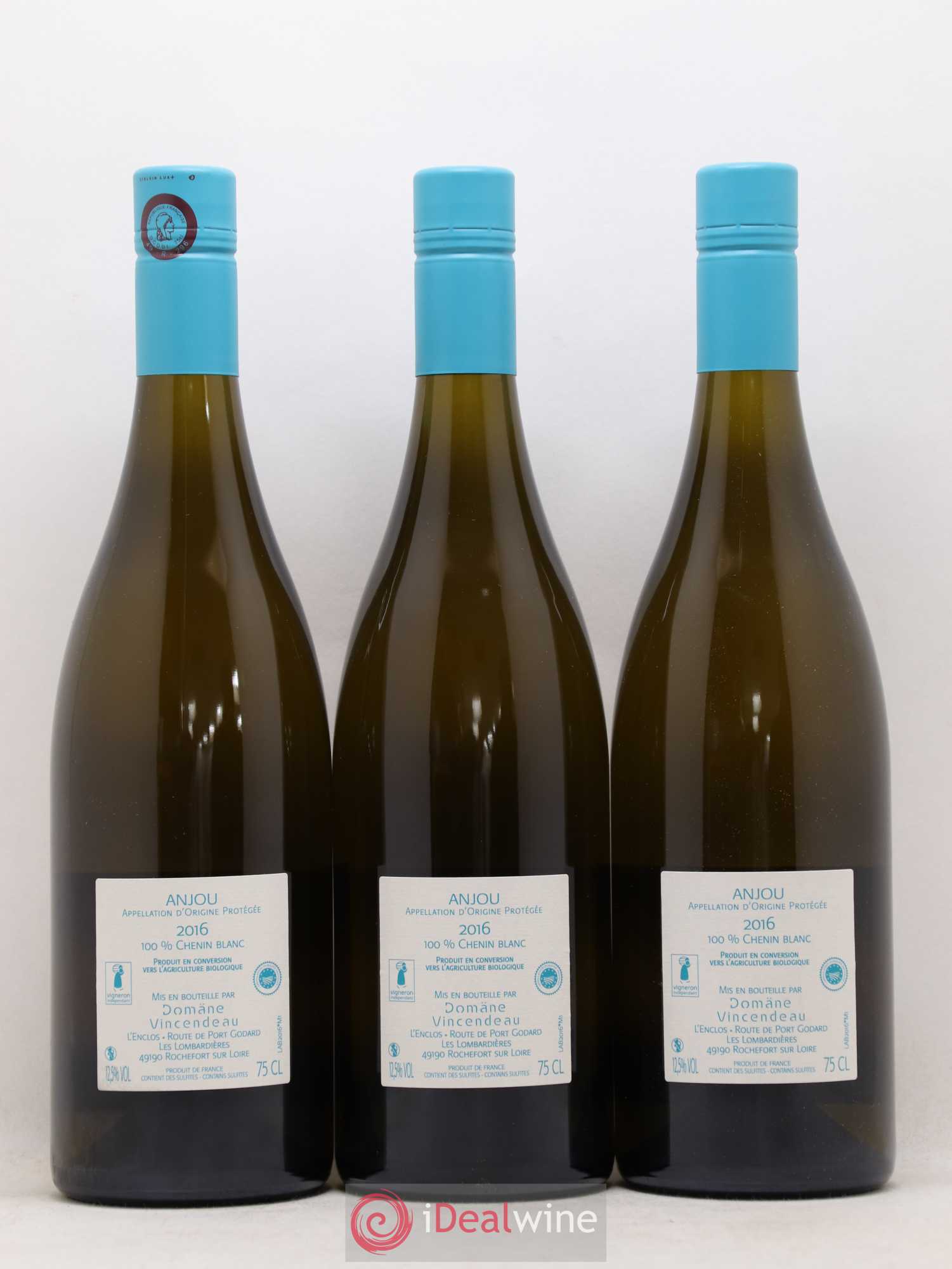 Anjou Le Raguenet Domaine Vincendeau (sans prix de réserve) 2016 - Posten von 3 Flaschen - 1
