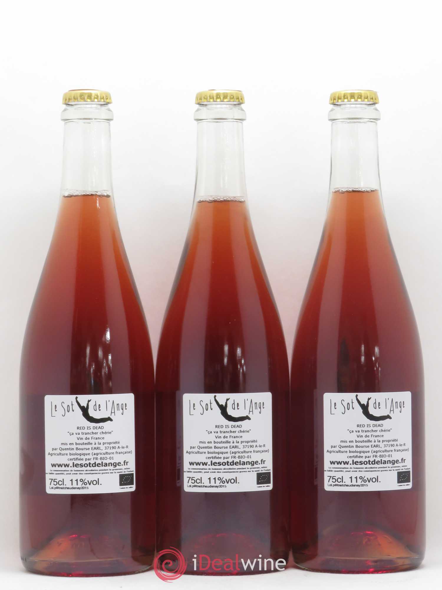 Vin de France Le Sot de l'Ange Red is Dead (sans prix de réserve) - Posten von 3 Flaschen - 1