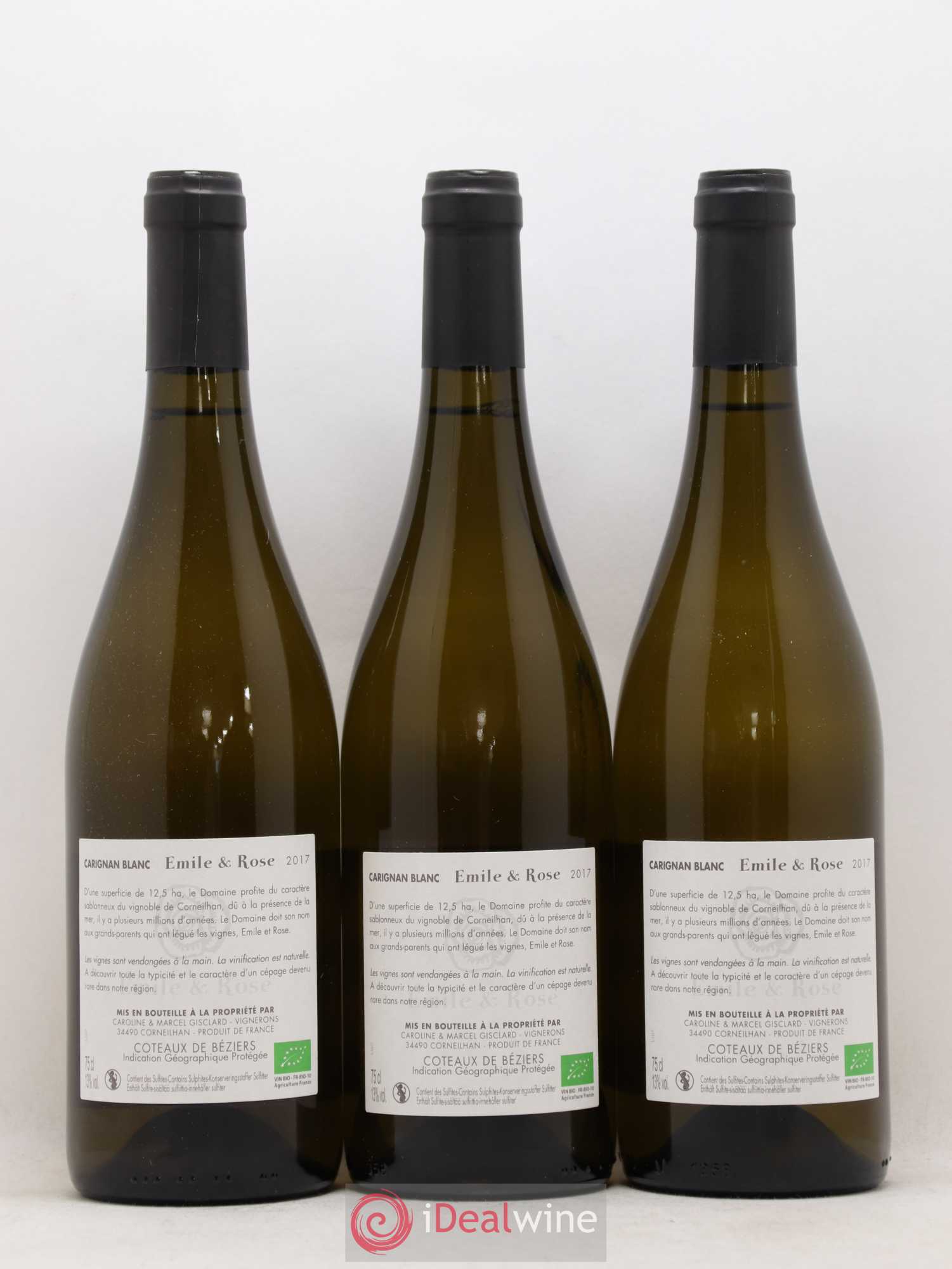 Languedoc IGP Coteaux de Béziers domaine d'Emile et Rose (sans prix de réserve) 2017 - Posten von 3 Flaschen - 1