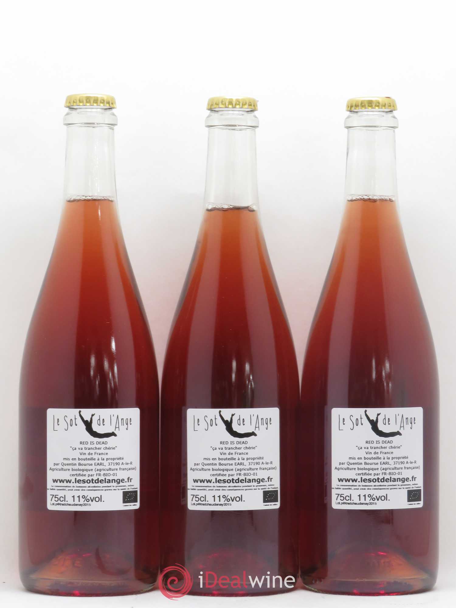 Vin de France Le Sot de l'Ange Red is Dead (sans prix de réserve) - Posten von 3 Flaschen - 1