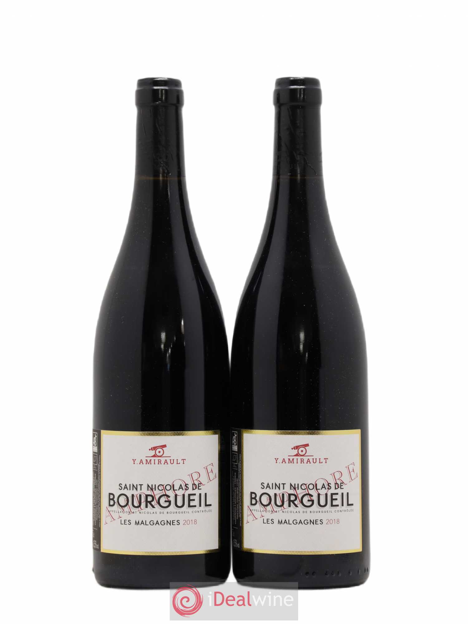 Saint-Nicolas de Bourgueil Les Malgagnes Yannick Amirault (Domaine) Amphore (sans prix de réserve) 2018 - Lot de 2 bouteilles - 0