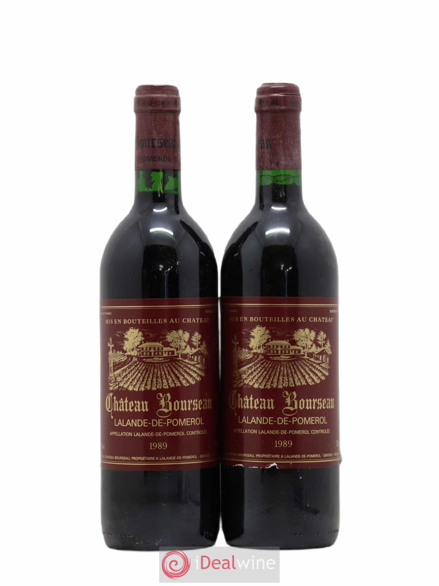 Lalande-de-Pomerol Château Bourseau 1989 - Lot de 2 bouteilles - 0