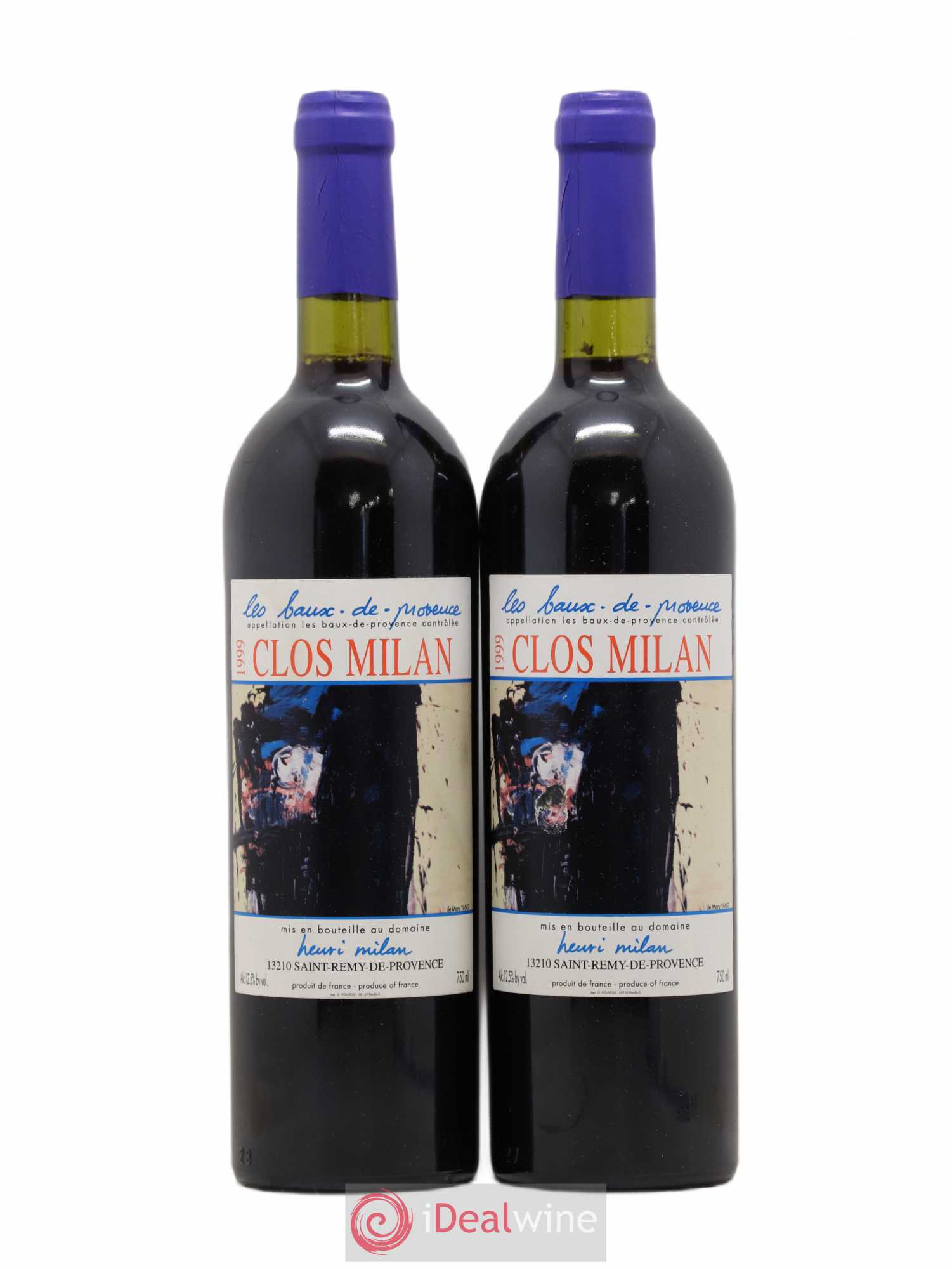 Baux de Provence Clos Milan Henri Milan 1999 - Lot de 2 bouteilles - 0