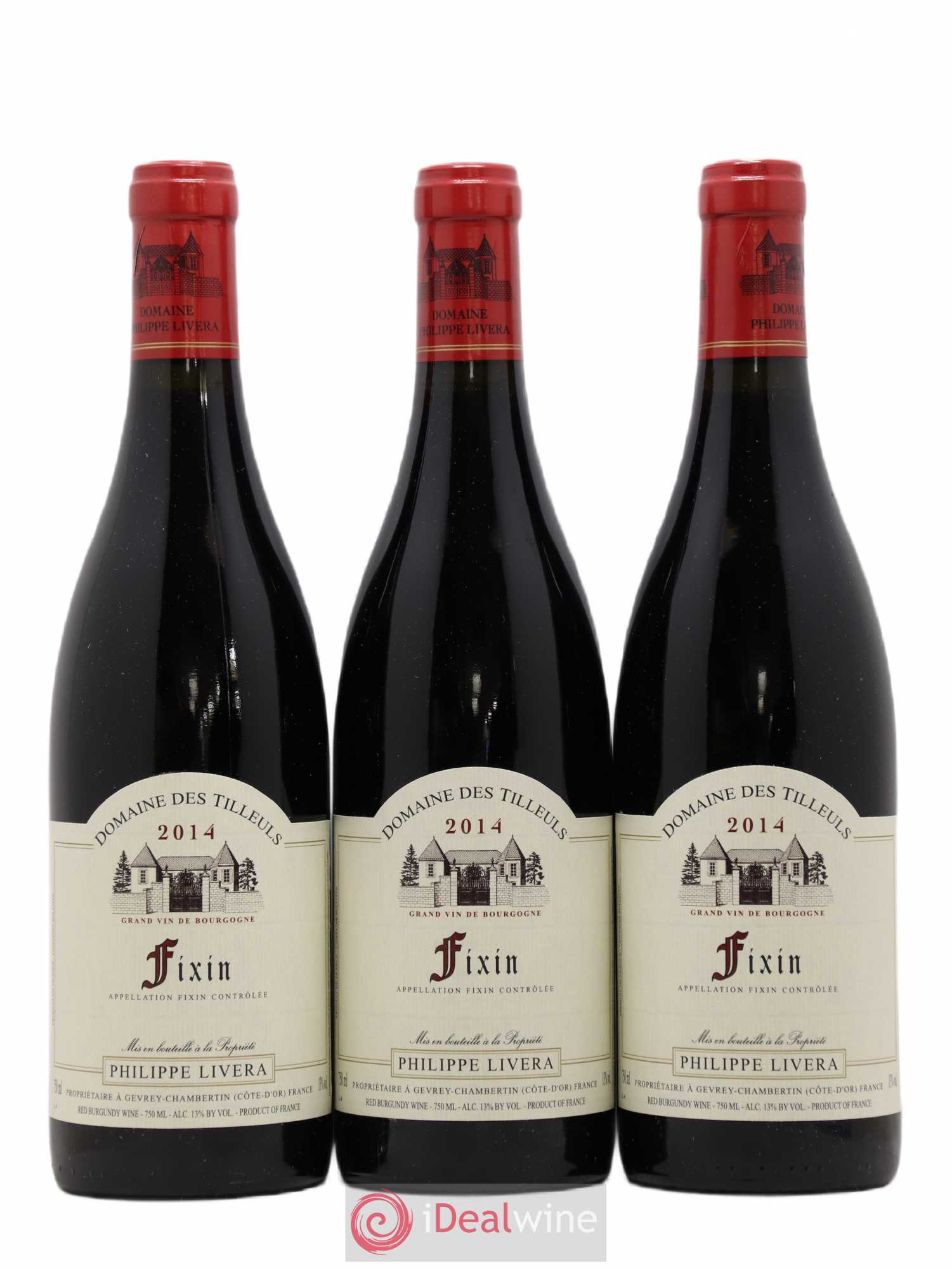 Fixin Tilleuls (Domaine des) - Philippe Livera (sans prix de réserve) 2014 - Lot de 3 bouteilles - 0