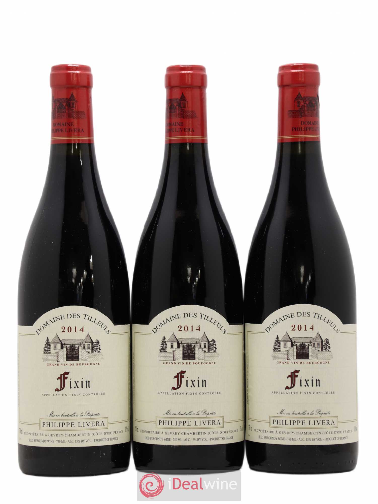 Fixin Tilleuls (Domaine des) - Philippe Livera (sans prix de réserve) 2014 - Lot de 3 bouteilles - 0