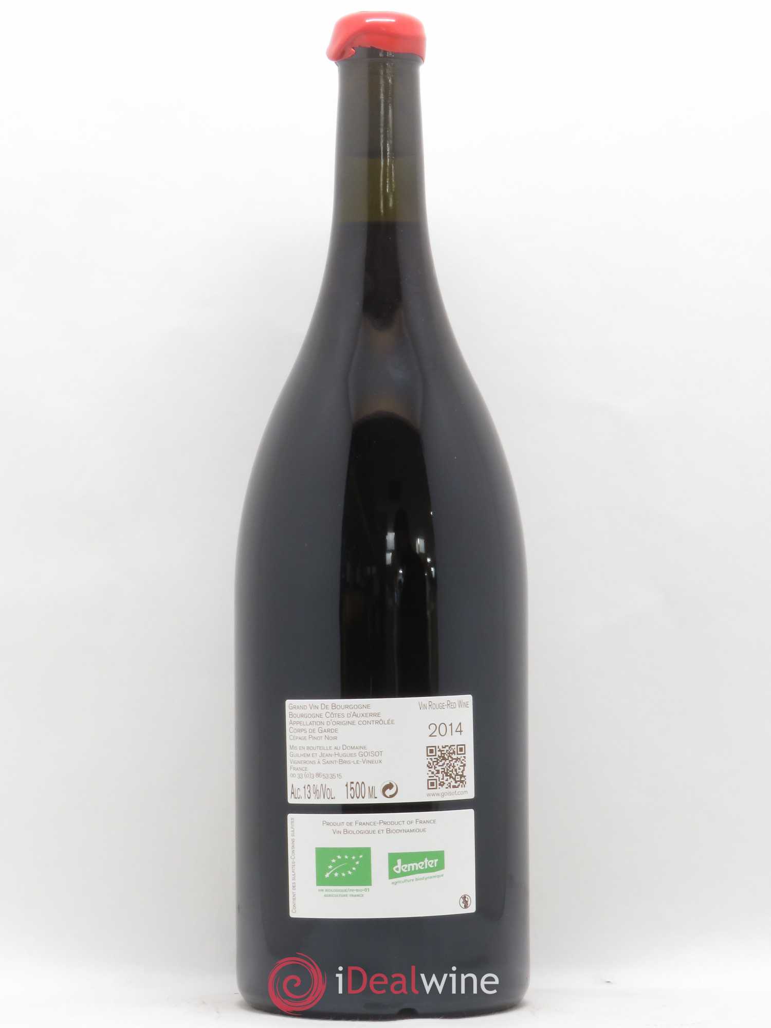 Bourgogne Côtes d'Auxerre Corps de Garde Goisot 2014 - Posten von 1 Magnum - 1