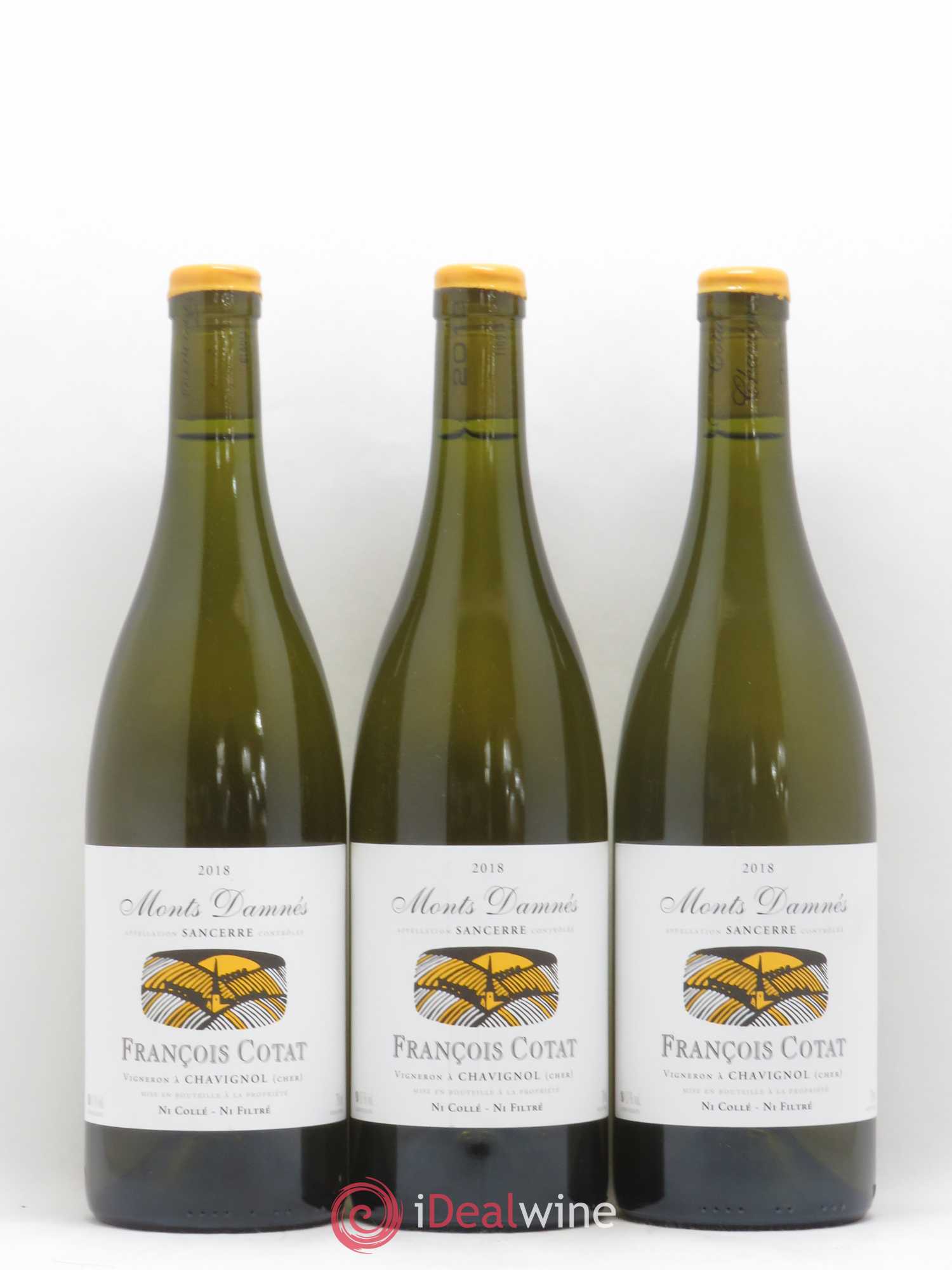 Sancerre Les Monts Damnés François Cotat (sans prix de réserve) 2018 - Lot de 3 bouteilles - 0