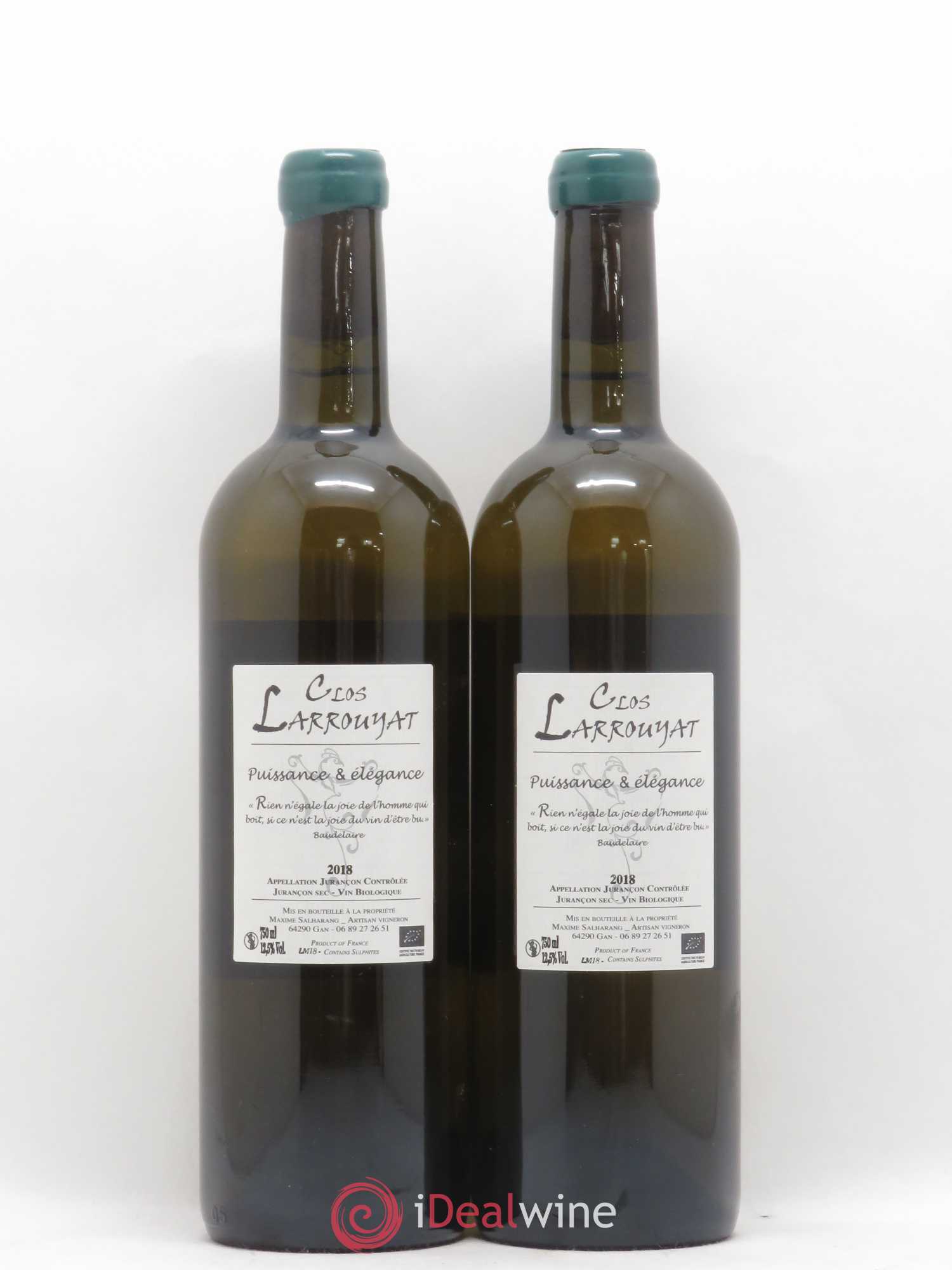 Jurançon Clos Larrouyat Météore (sans prix de réserve) 2018 - Posten von 2 Flaschen - 1