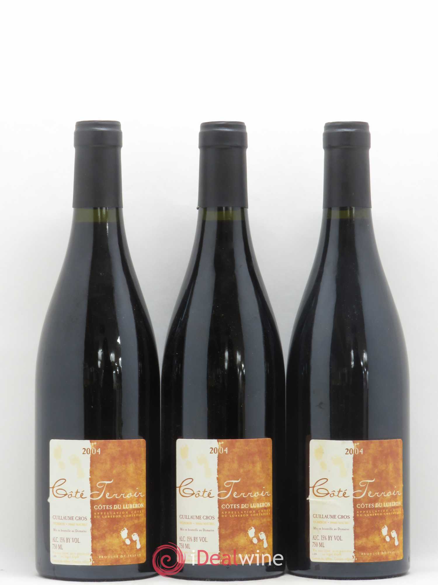 Côtes du Luberon Domaine Guillaume Gros Côté Terroir (sans prix de réserve) 2004 - Posten von 6 Flaschen - 2