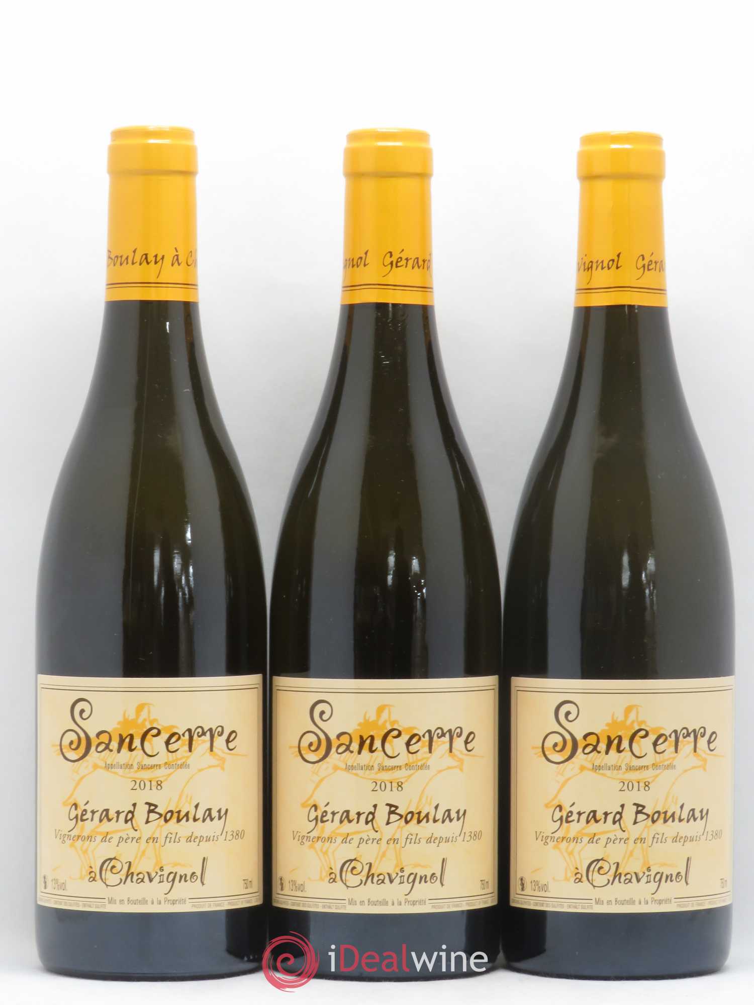 Sancerre Gérard Boulay (sans prix de réserve) 2018 - Posten von 3 Flaschen - 0