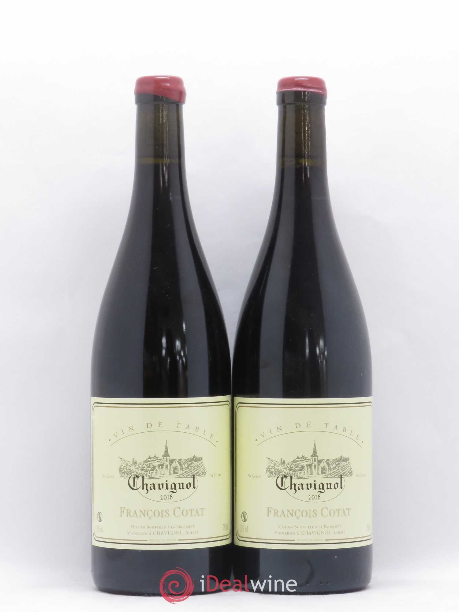 Vin de table - Chavignol François Cotat (sans prix de réserve) 2016 - Lot de 2 bouteilles - 0
