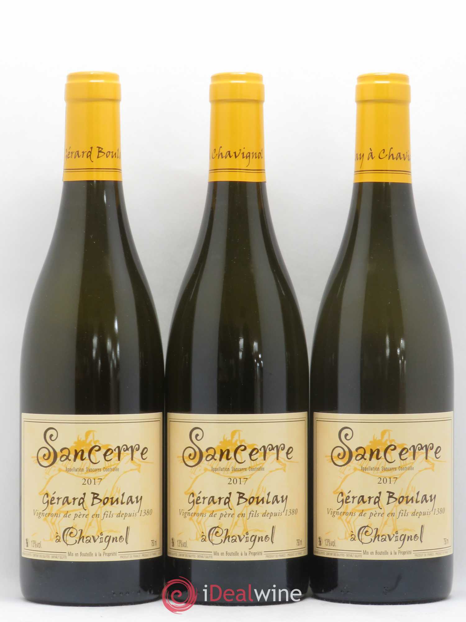 Sancerre Gerard Boulay (sans prix de réserve) 2017 - Posten von 3 Flaschen - 0