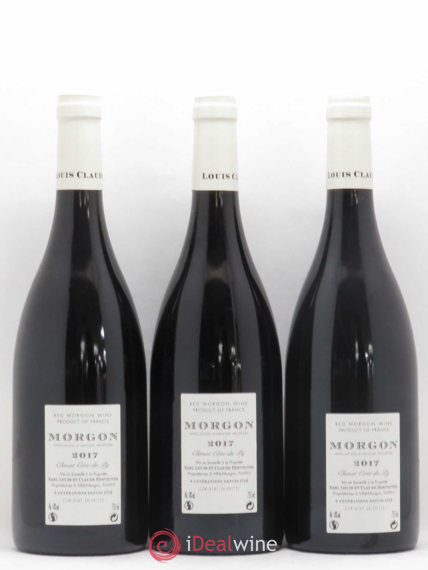 Morgon Côte de Py Javernières Louis-Claude Desvignes  (senza prezzo di riserva) 2017 - Lotto di 3 bottiglie - 1