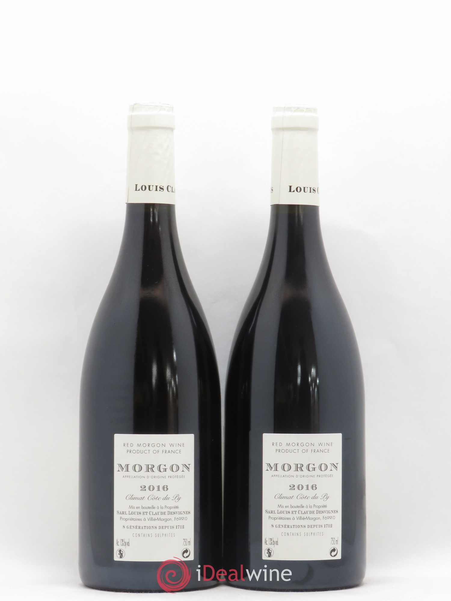 Morgon Côte de Py Javernières Louis-Claude Desvignes (sans prix de réserve) 2016 - Lot de 2 bouteilles - 1