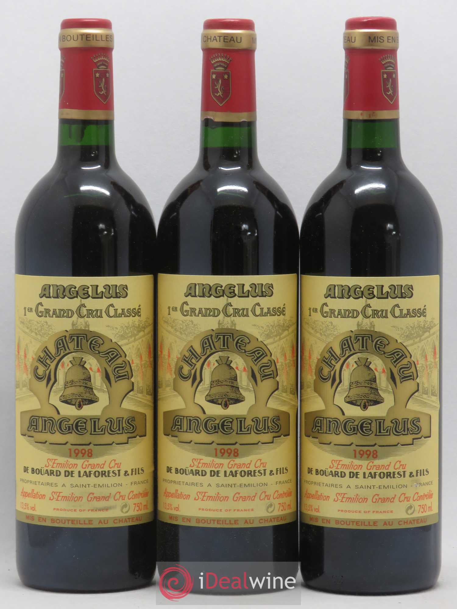 Château Angélus 1er Grand Cru Classé A 1998 - Lot de 6 bouteilles - 1