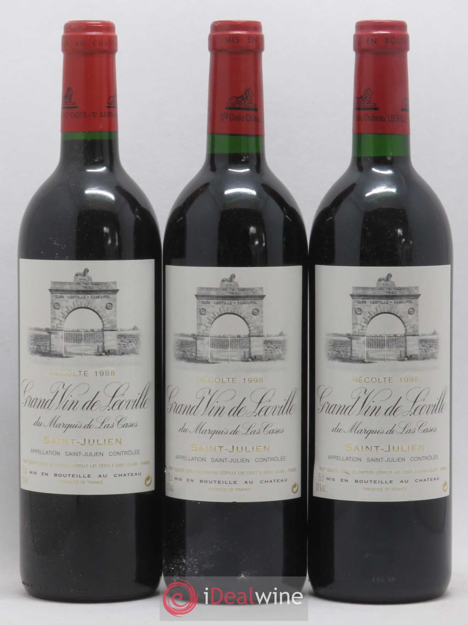Château Léoville Las Cases 2ème Grand Cru Classé 1998 - Lot de 12 bouteilles - 1