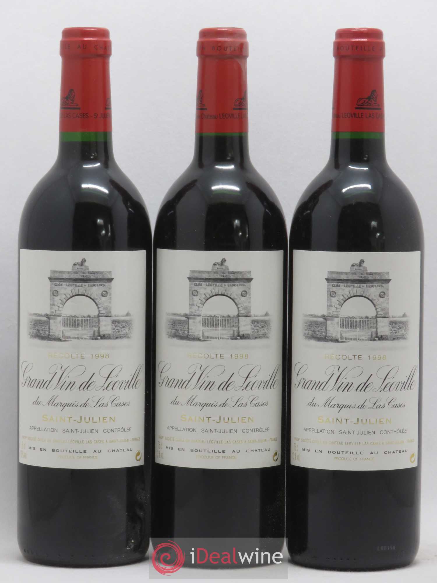 Château Léoville Las Cases 2ème Grand Cru Classé 1998 - Lot de 12 bouteilles - 4