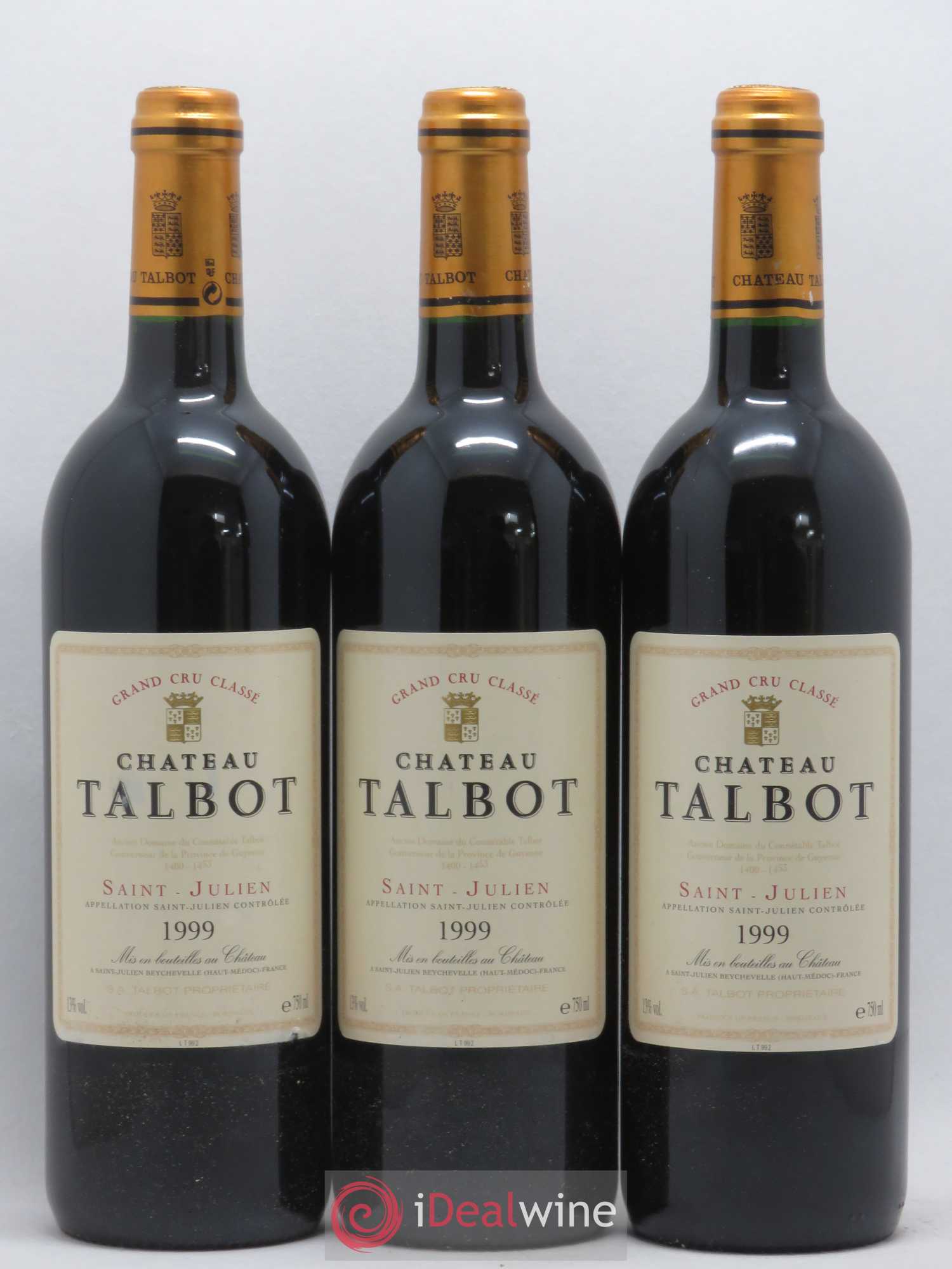Château Talbot 4ème Grand Cru Classé 1999 - Lot de 12 bouteilles - 2