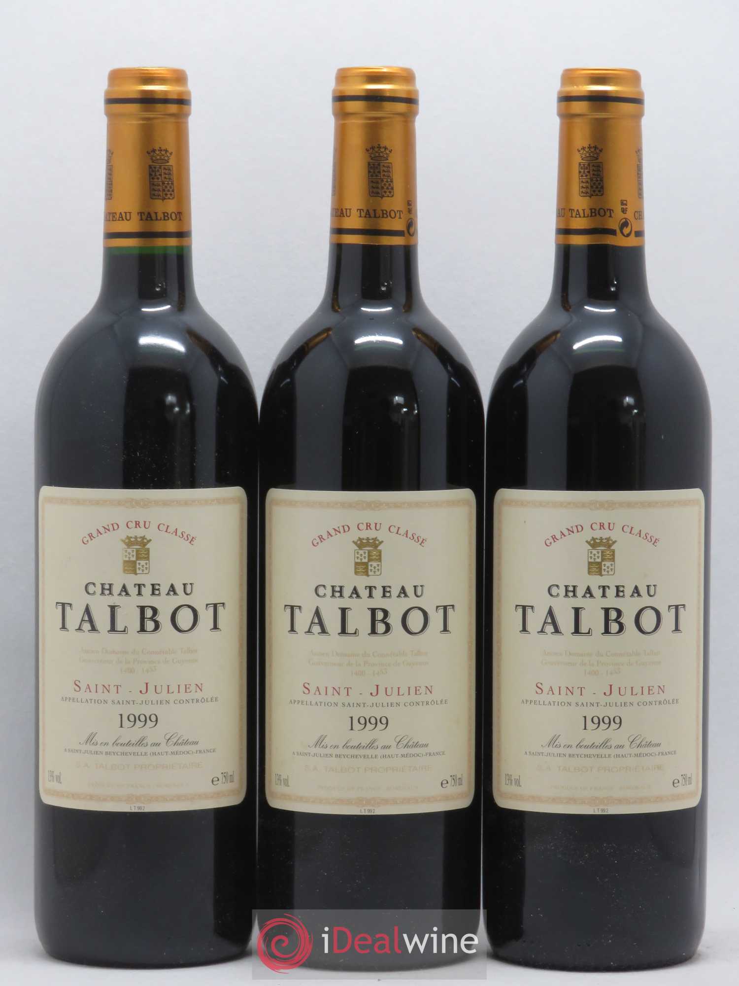 Château Talbot 4ème Grand Cru Classé 1999 - Lot de 12 bouteilles - 3