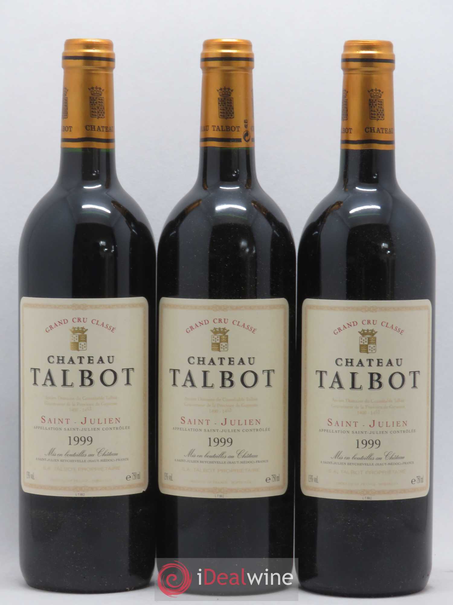 Château Talbot 4ème Grand Cru Classé 1999 - Lot de 12 bouteilles - 4