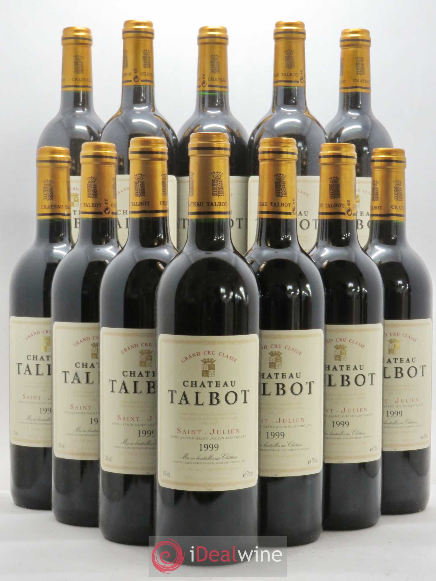 Château Talbot 4ème Grand Cru Classé 1999 - Lot de 12 bouteilles - 0