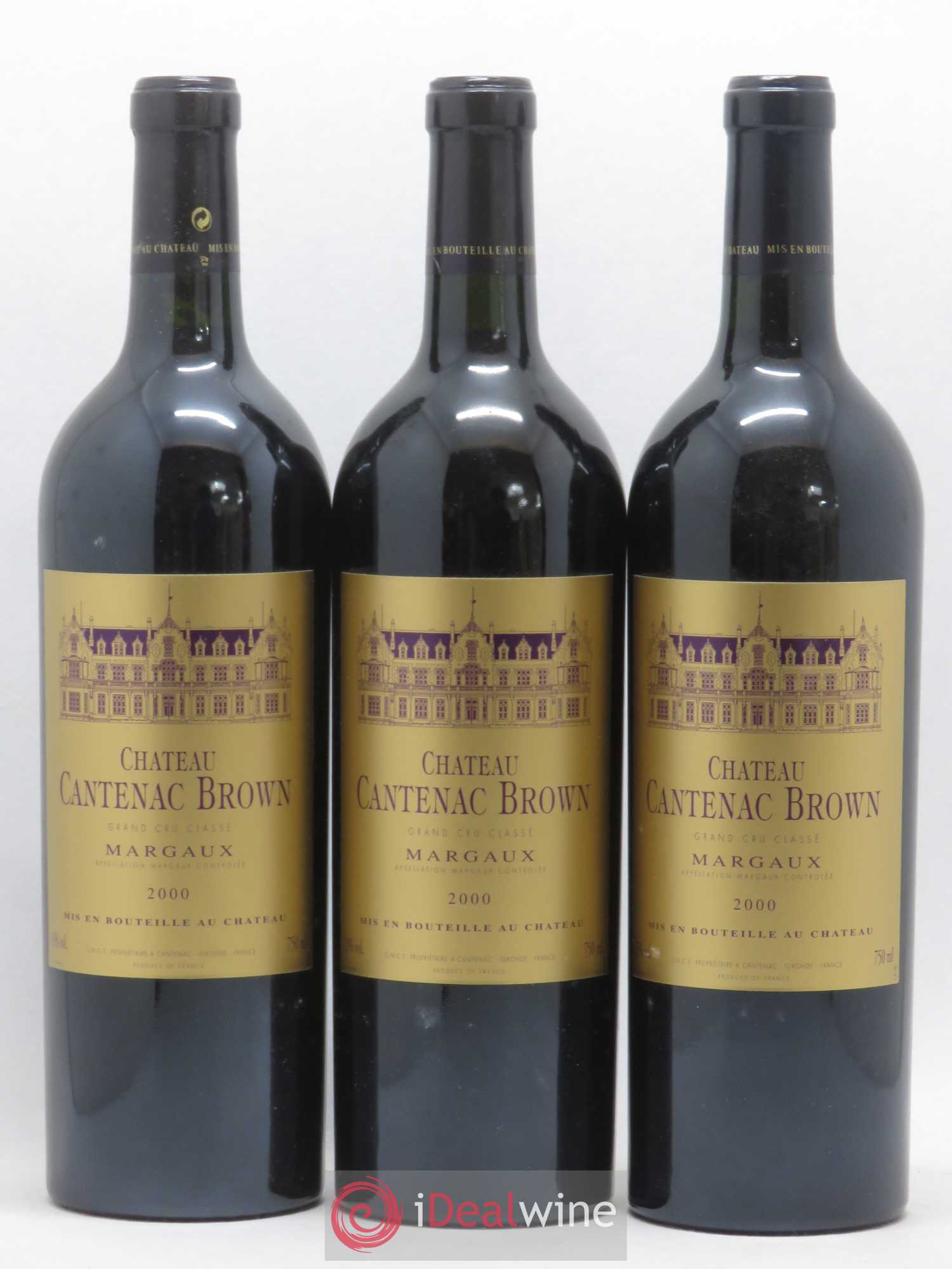 Château Cantenac Brown 3ème Grand Cru Classé 2000 - Lot de 12 bouteilles - 1