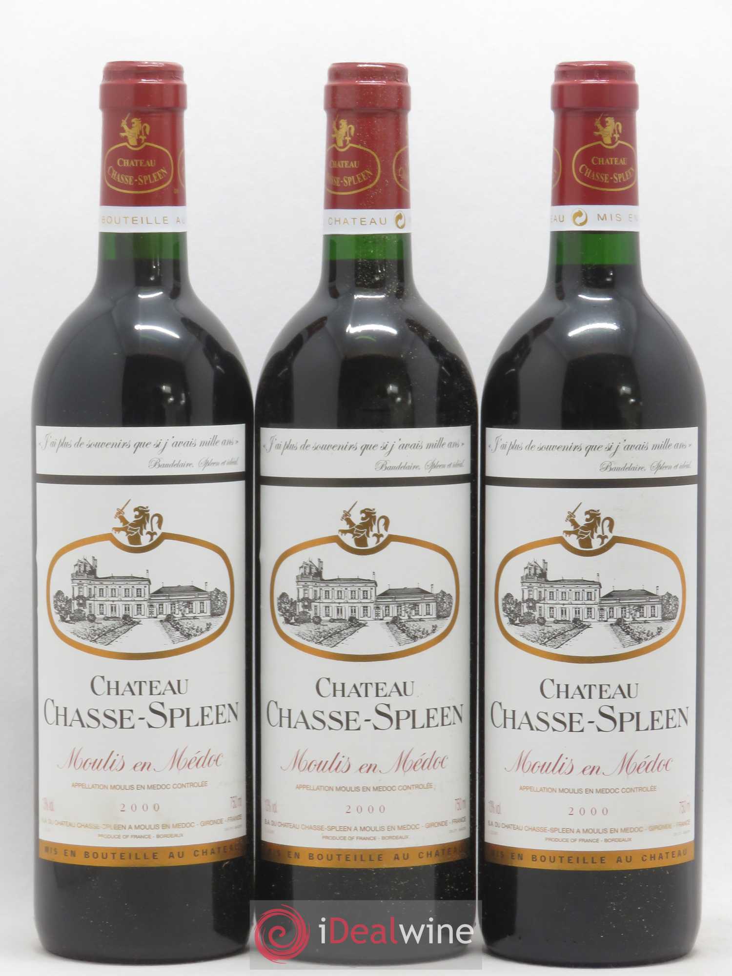 Château Chasse Spleen 2000 - Lot de 12 bouteilles - 1