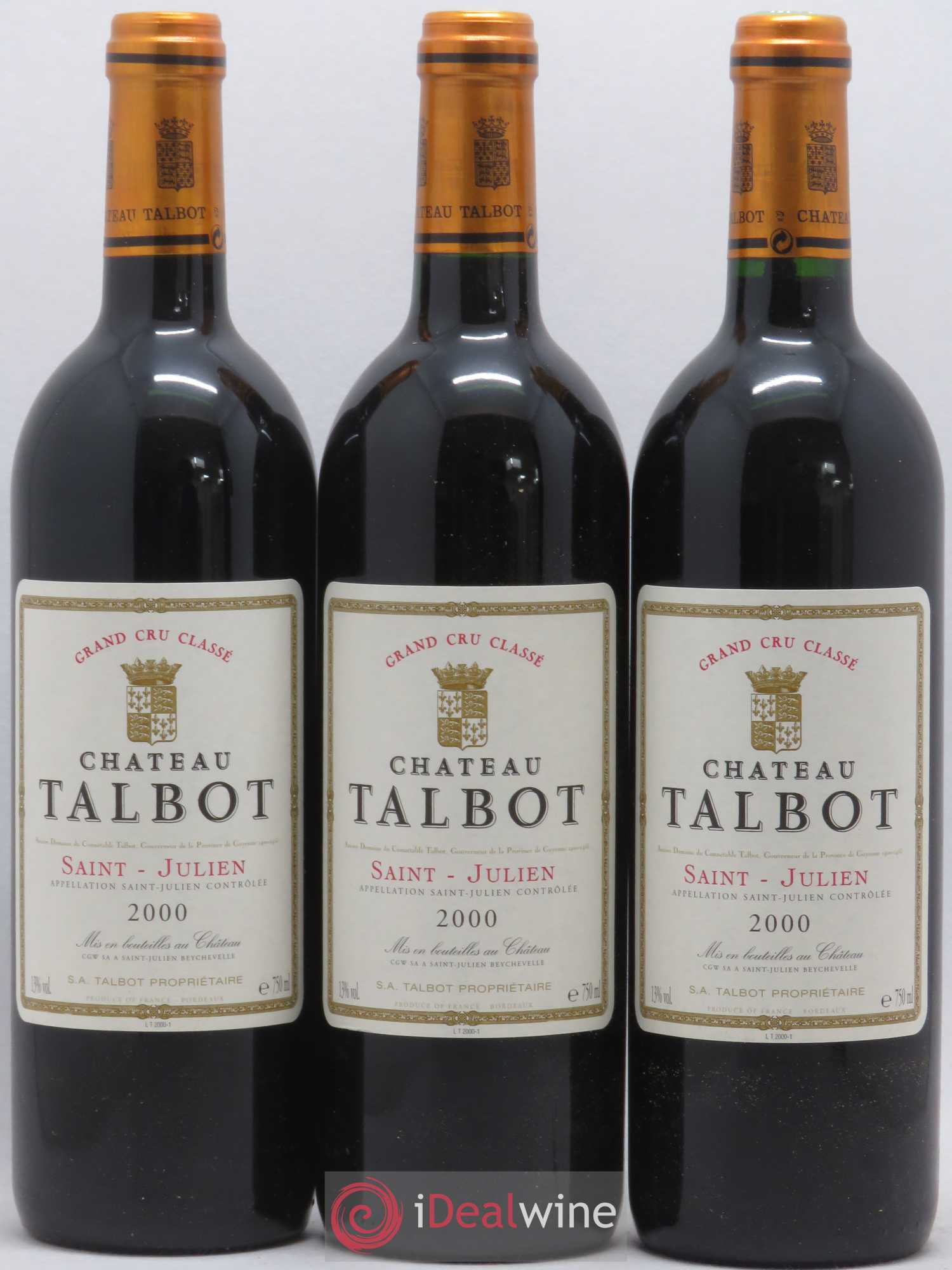 Château Talbot 4ème Grand Cru Classé 2000 - Lot de 12 bouteilles - 3