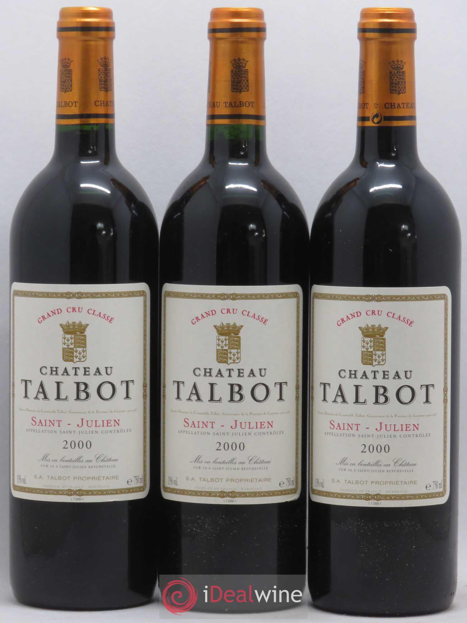 Château Talbot 4ème Grand Cru Classé 2000 - Lot de 12 bouteilles - 4