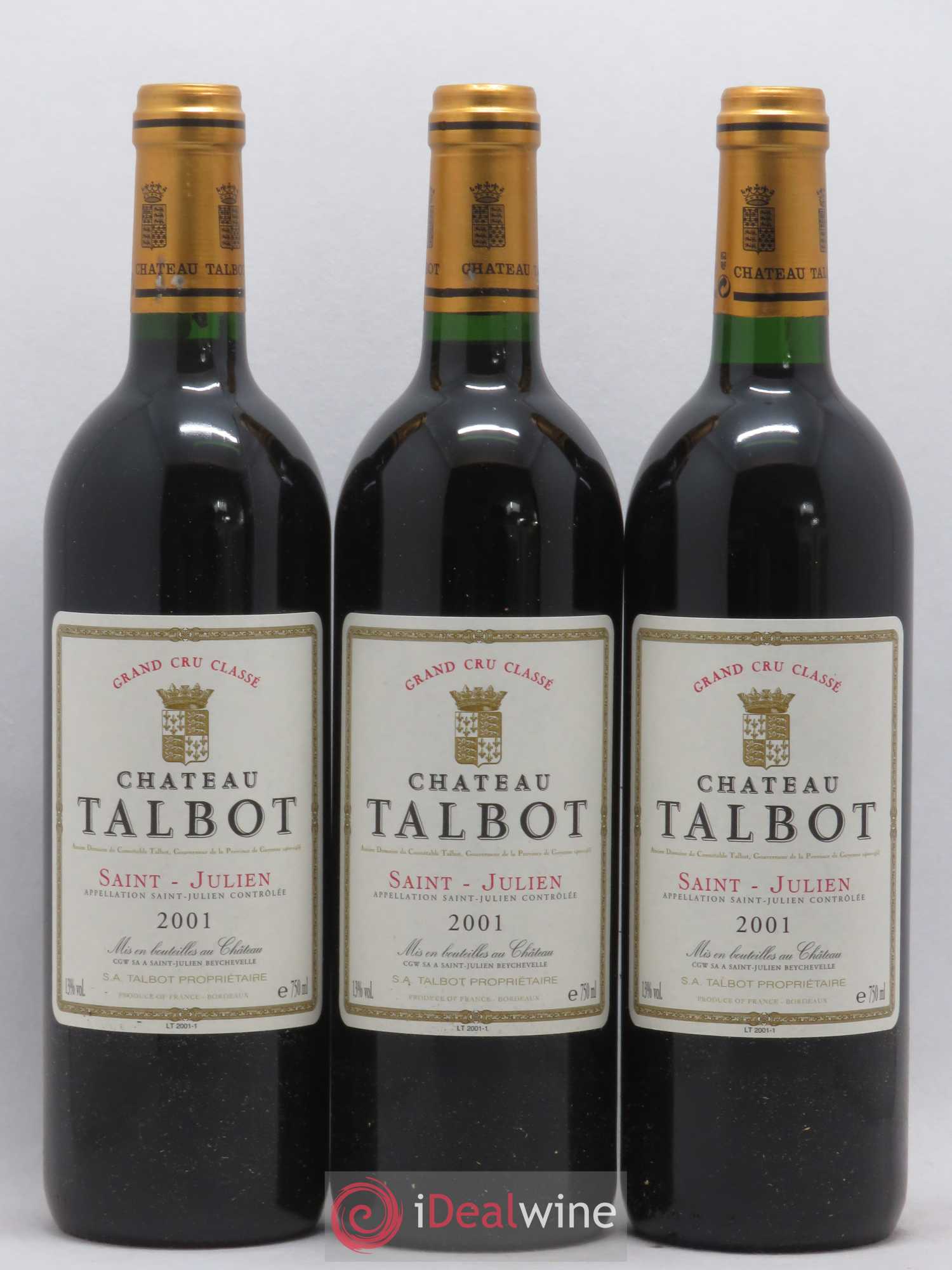 Château Talbot 4ème Grand Cru Classé 2001 - Lot de 12 bouteilles - 3