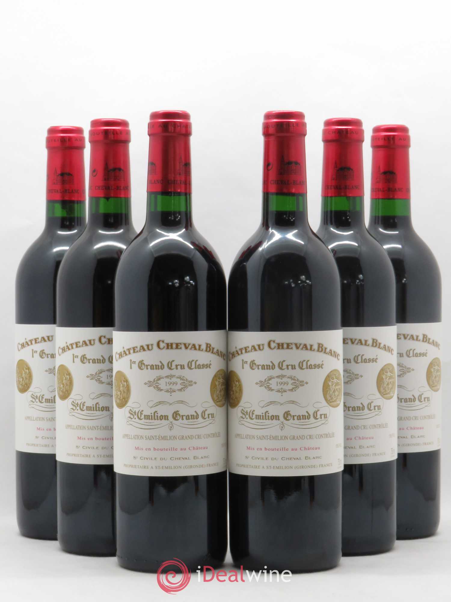 Château Cheval Blanc 1er Grand Cru Classé A 1999 - Lot de 6 bouteilles - 0