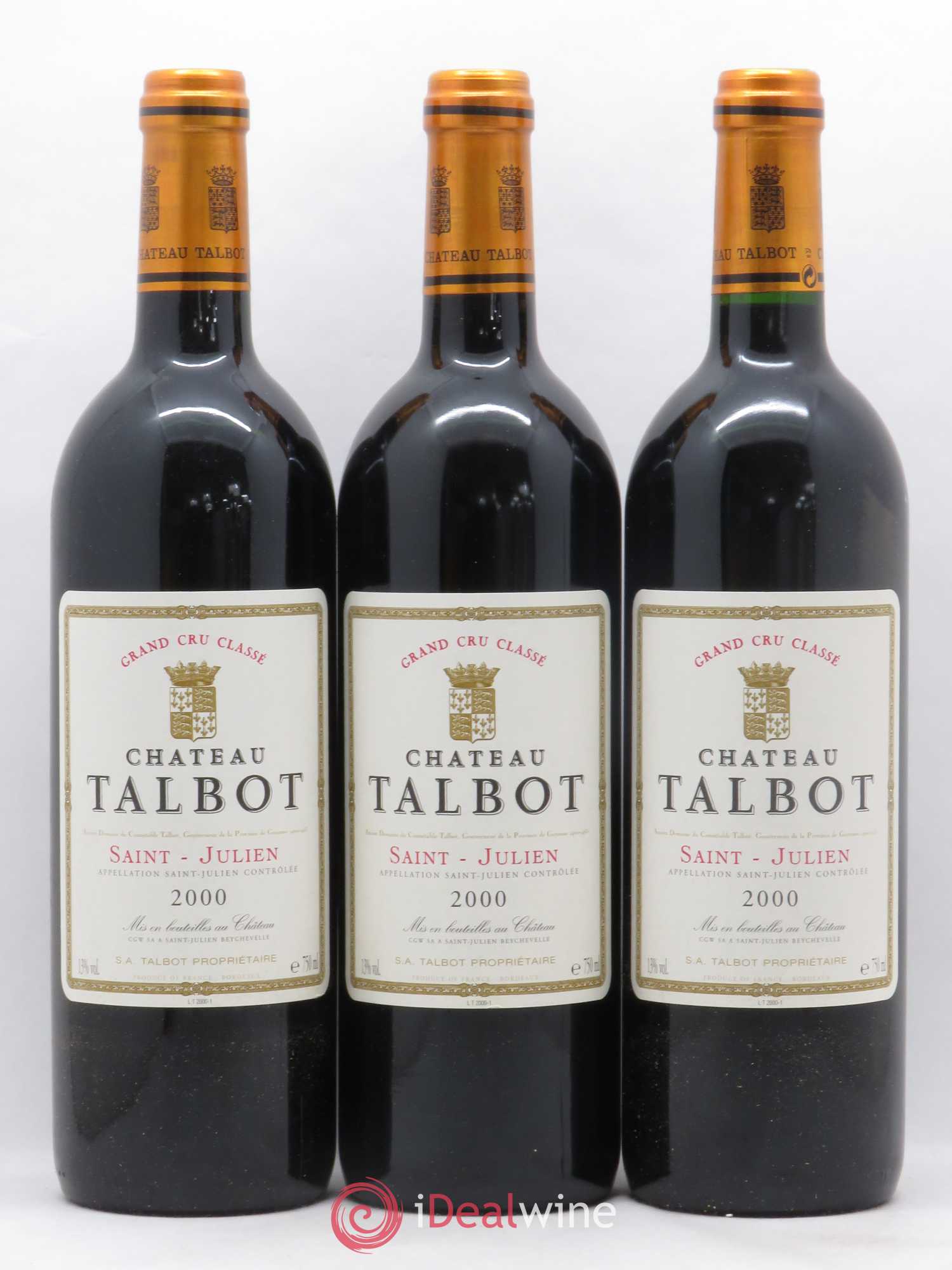 Château Talbot 4ème Grand Cru Classé 2000 - Lot de 12 bouteilles - 3
