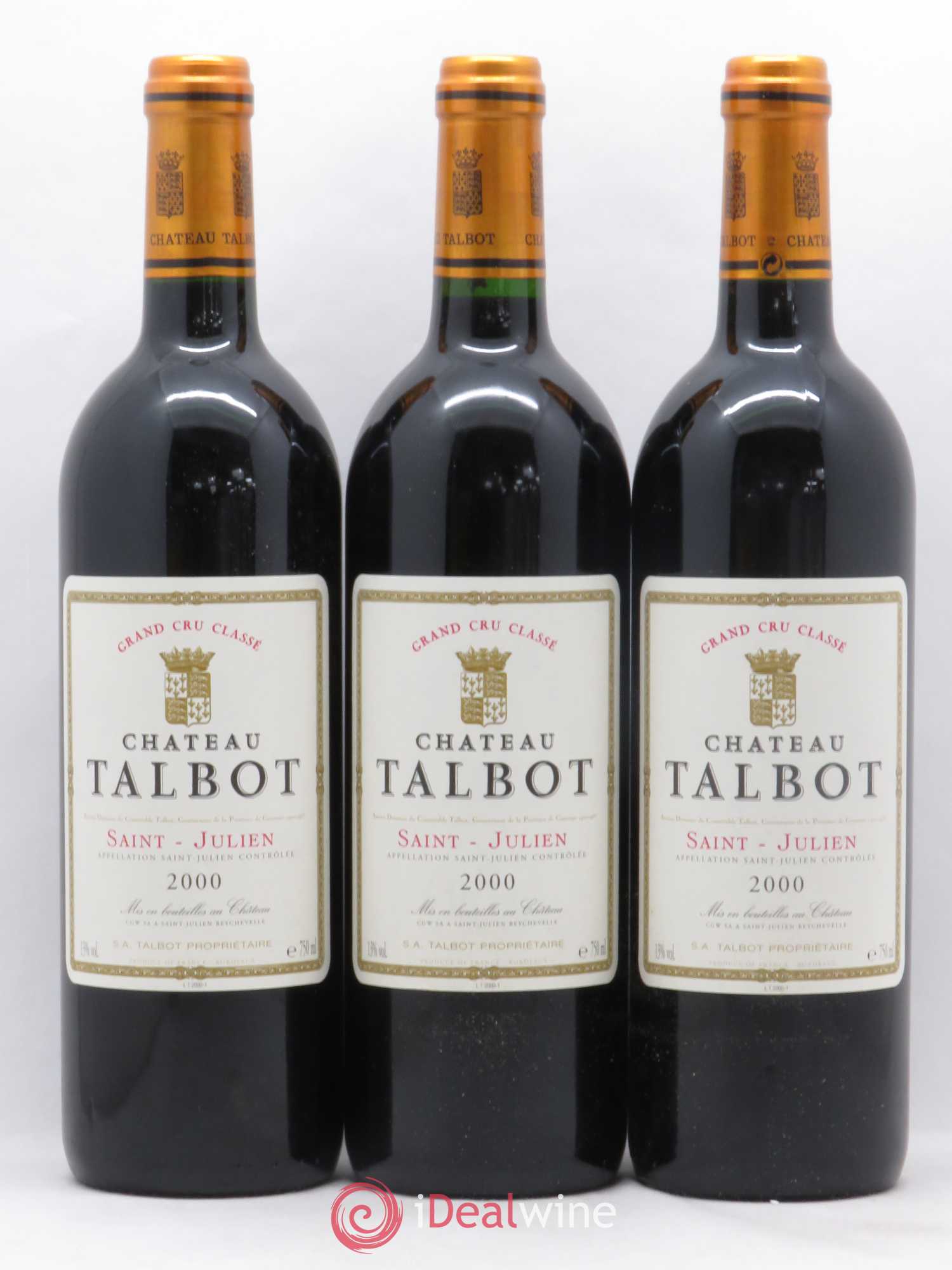Château Talbot 4ème Grand Cru Classé 2000 - Lot de 12 bouteilles - 4