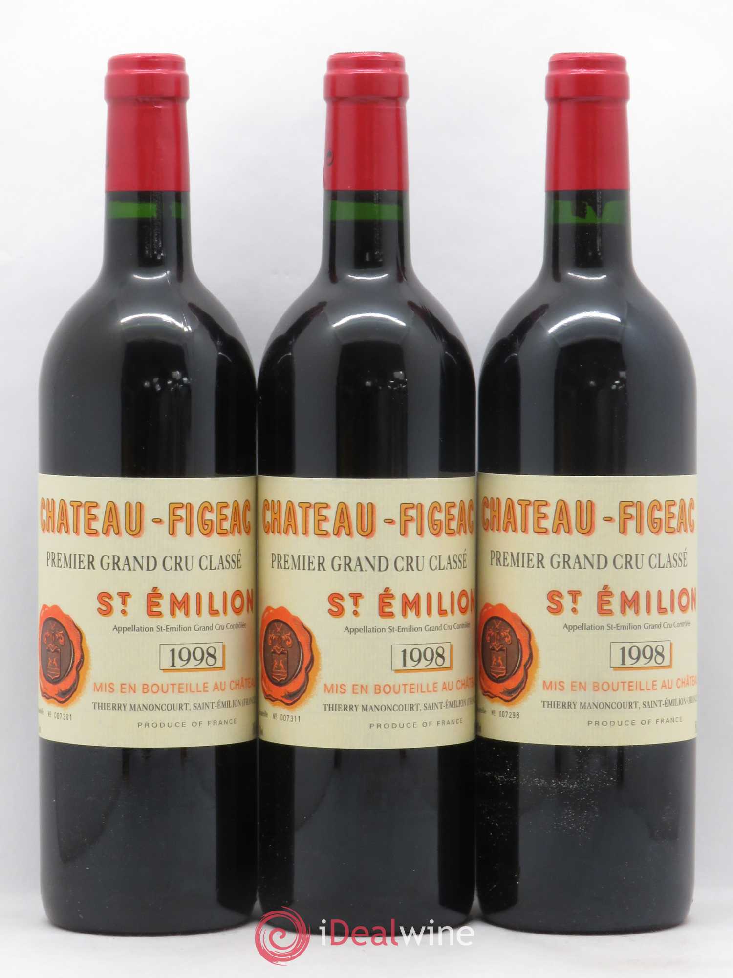 Château Figeac 1er Grand Cru Classé A 1998 - Lot de 12 bouteilles - 2