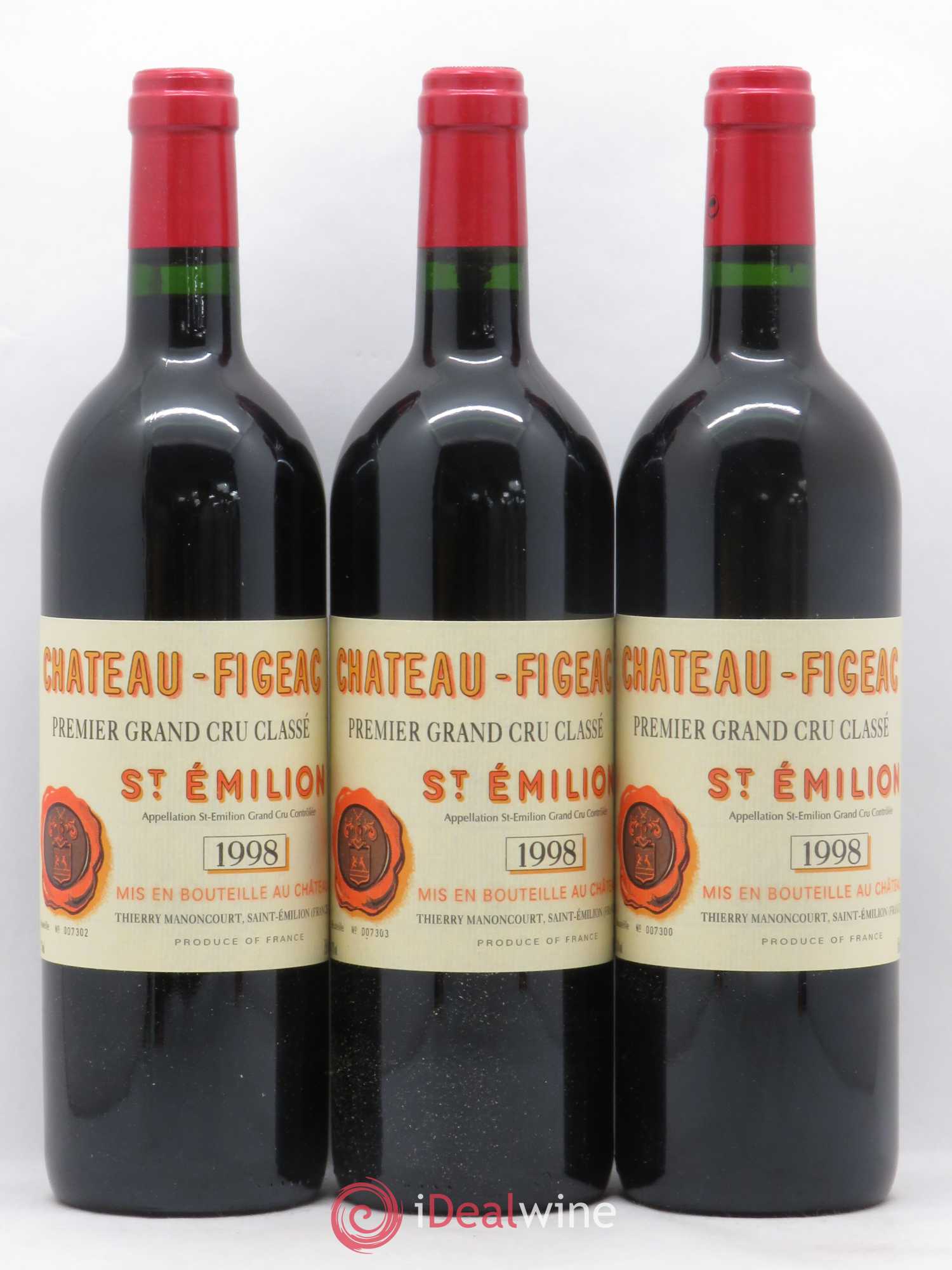 Château Figeac 1er Grand Cru Classé A 1998 - Lot de 12 bouteilles - 3