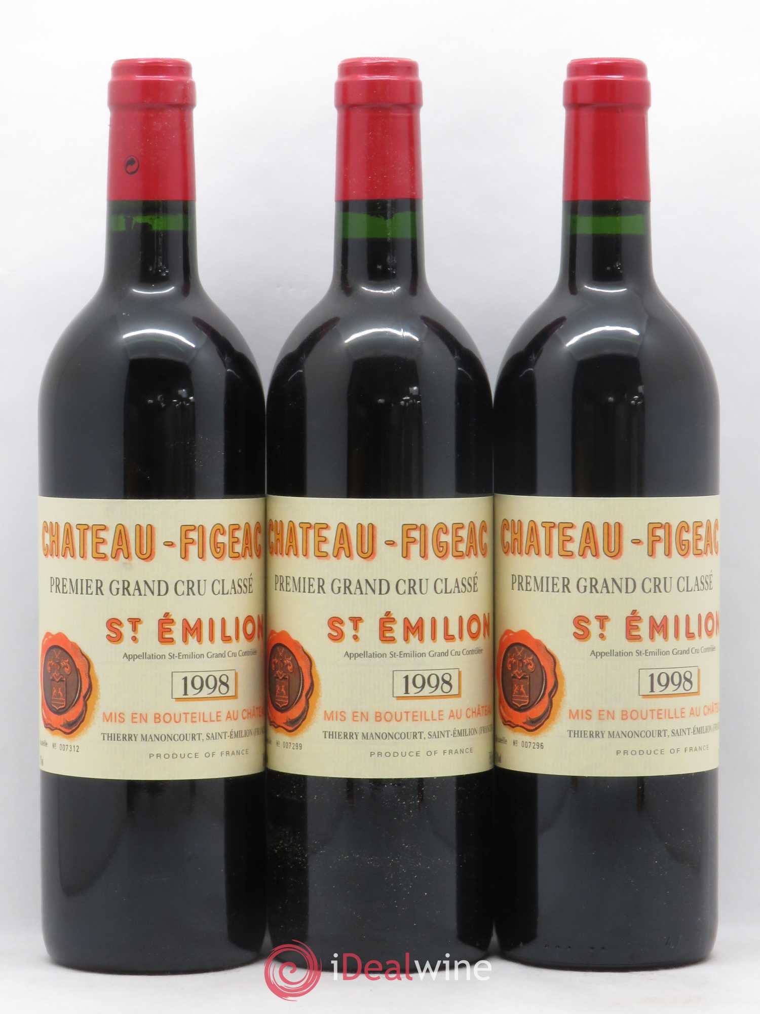Château Figeac 1er Grand Cru Classé A 1998 - Lot de 12 bouteilles - 4