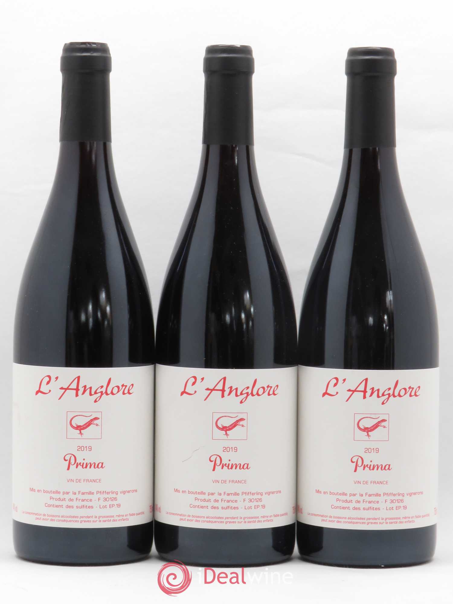 Vin de France Prima L'Anglore 2019 - Lot de 3 bouteilles - 0