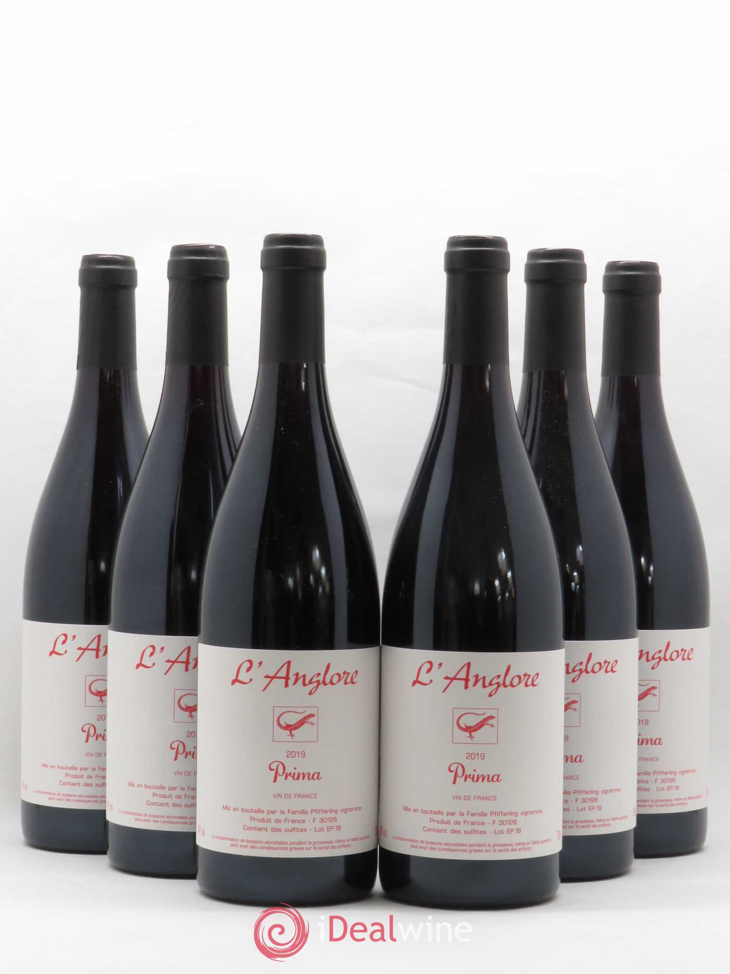 Vin de France Prima L'Anglore 2019 - Lot de 6 bouteilles - 0
