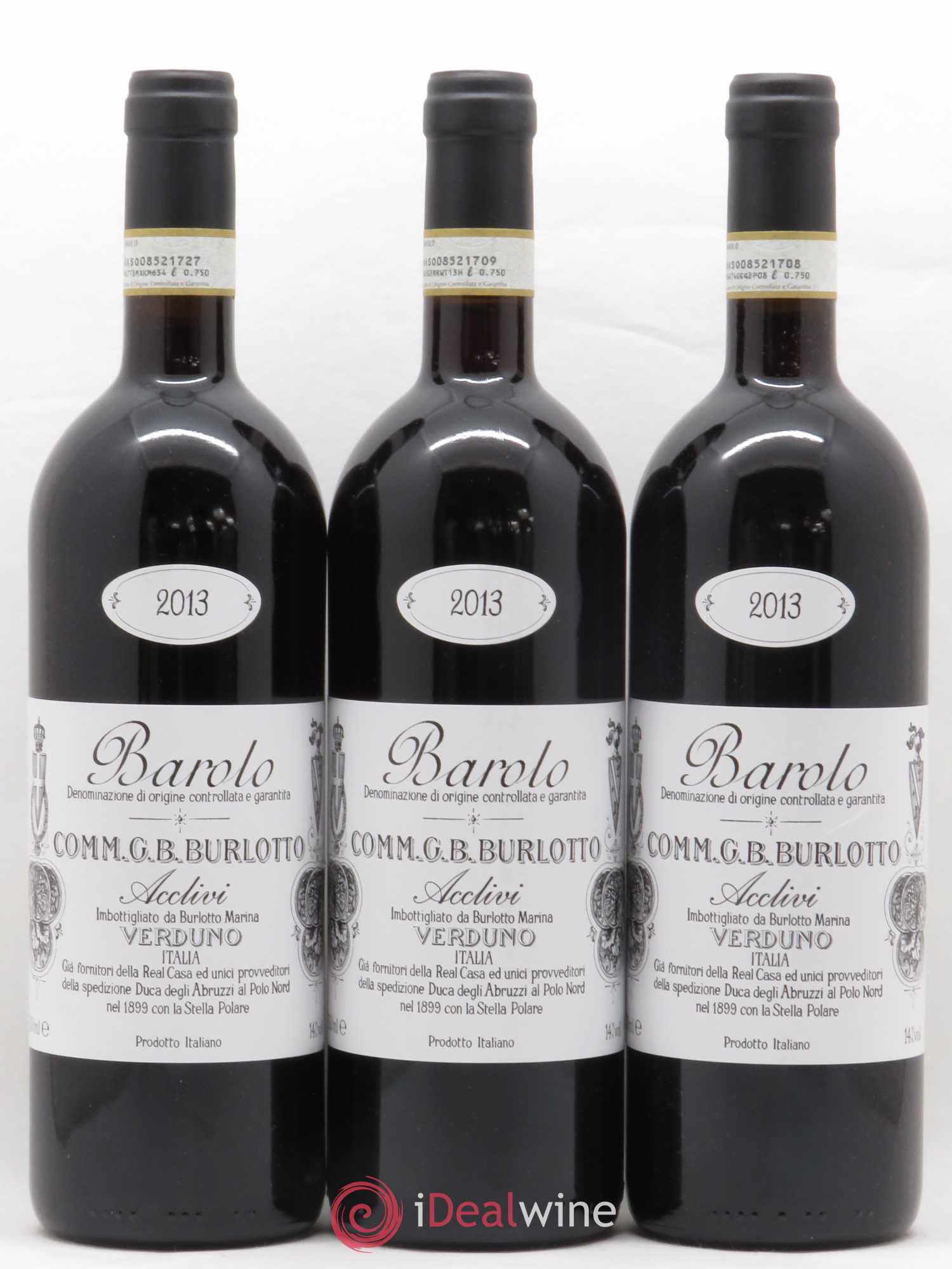Barolo DOCG Acclivi Comm. Giovan Battista Burlotto 2013 - Lot de 6 bouteilles - 1