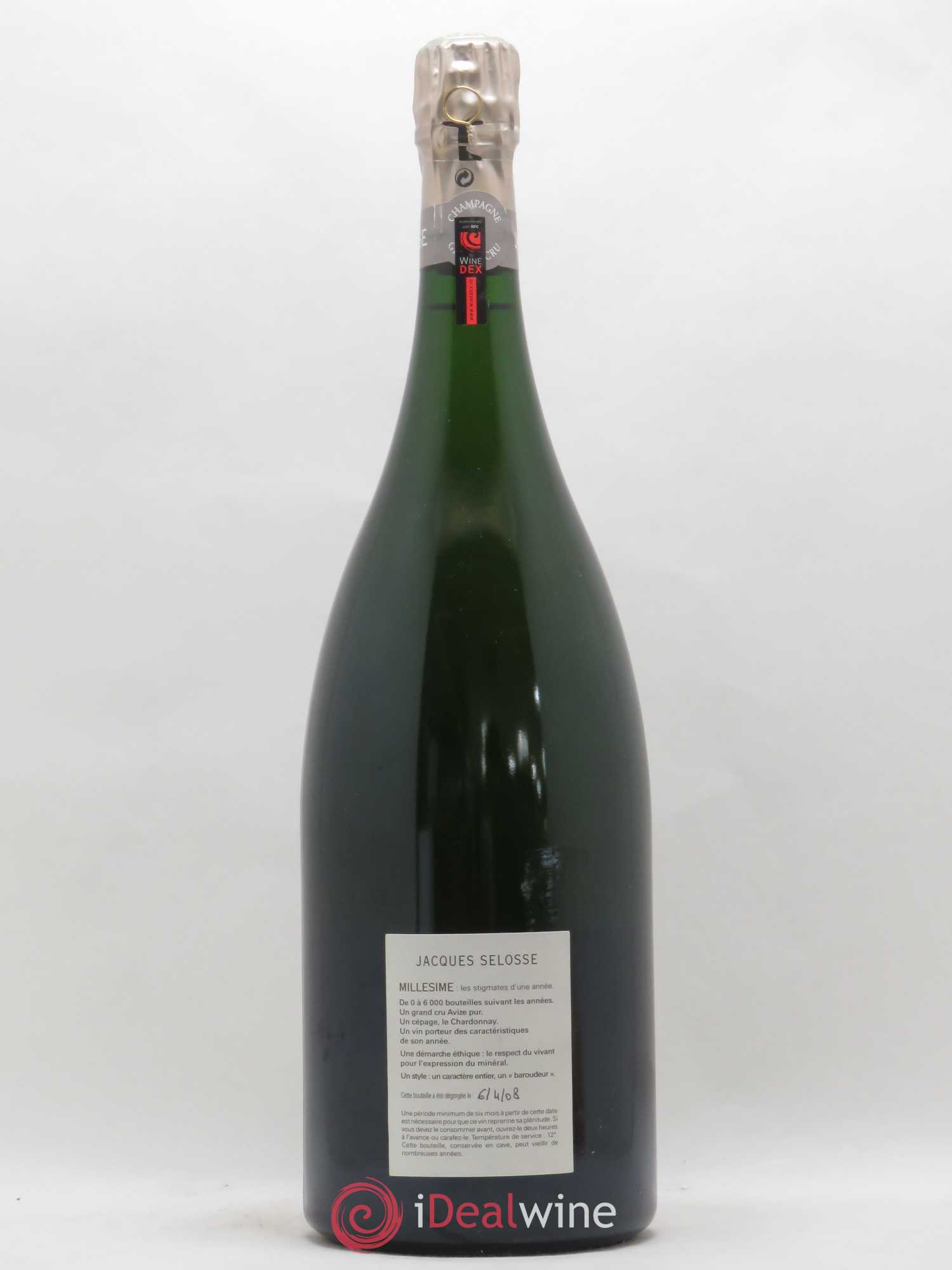 Blanc de Blancs Millésimé Jacques Selosse Brut 1998 - Lot de 1 magnum - 1