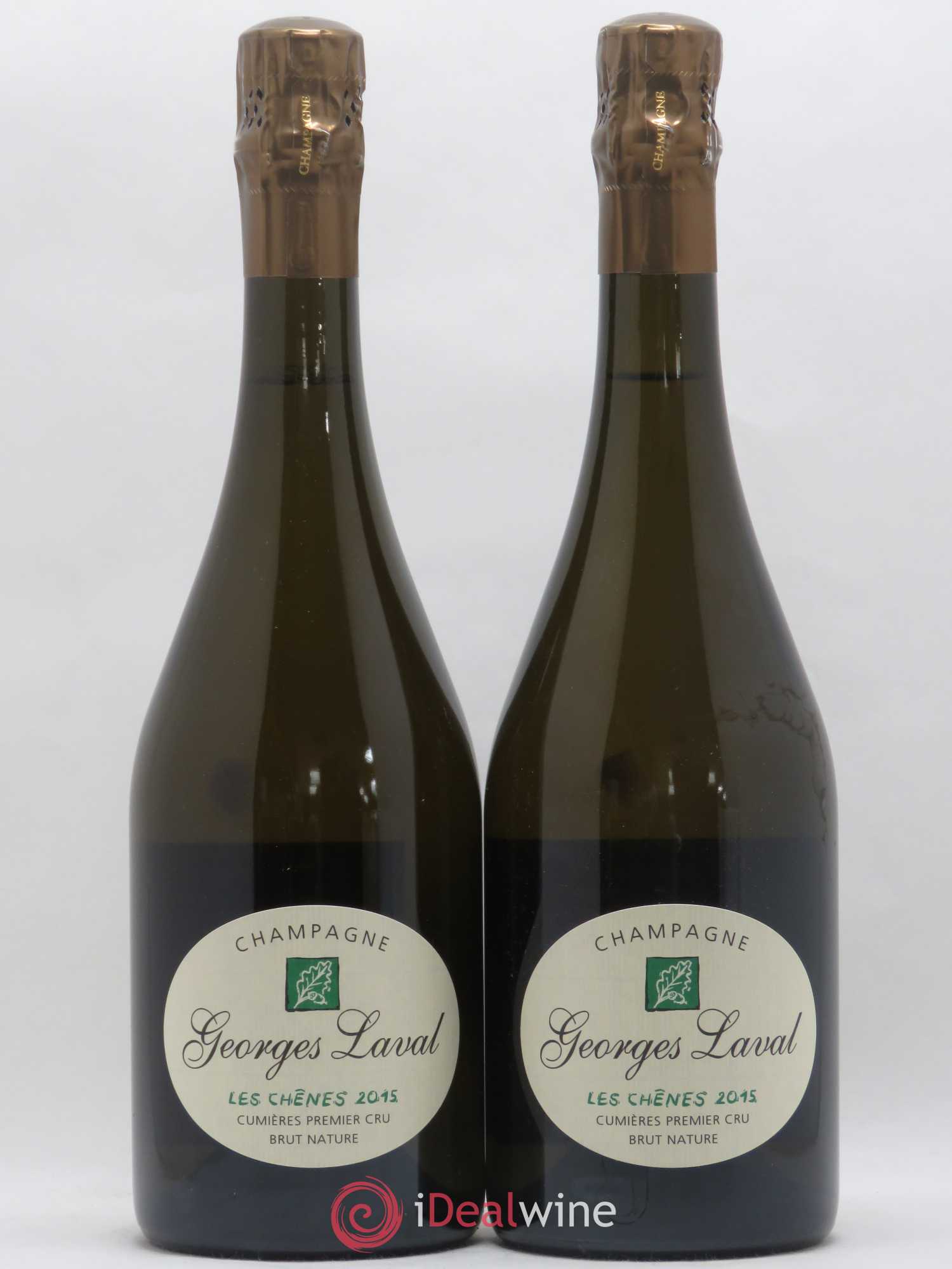 Les Chênes 1er Cru Brut Nature Georges Laval 2015 - Lot de 2 bouteilles - 0