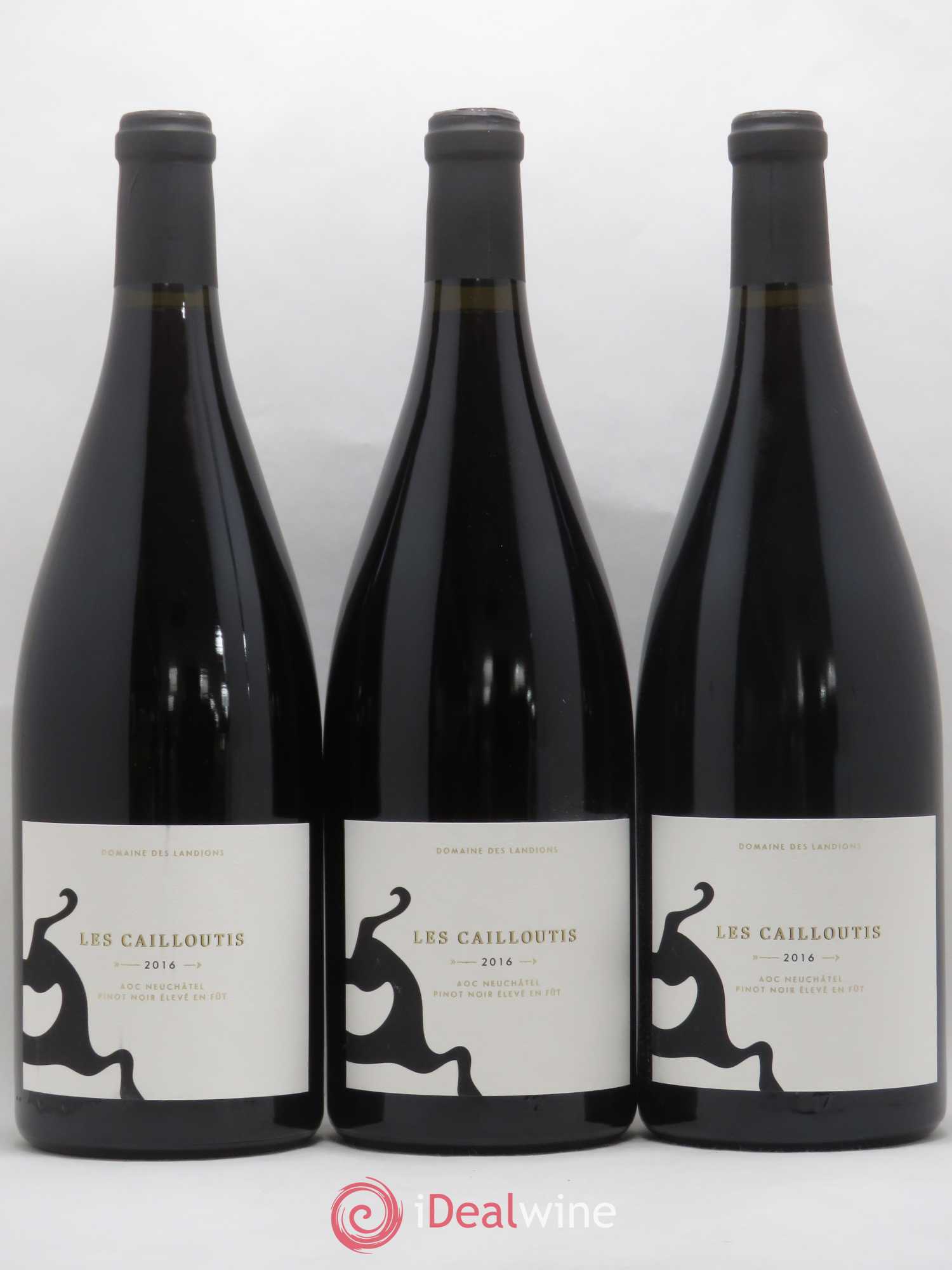Neuchâtel Cortaillod Les Cailloutis Landions (Domaine des) 2016 - Lot de 3 magnums - 0