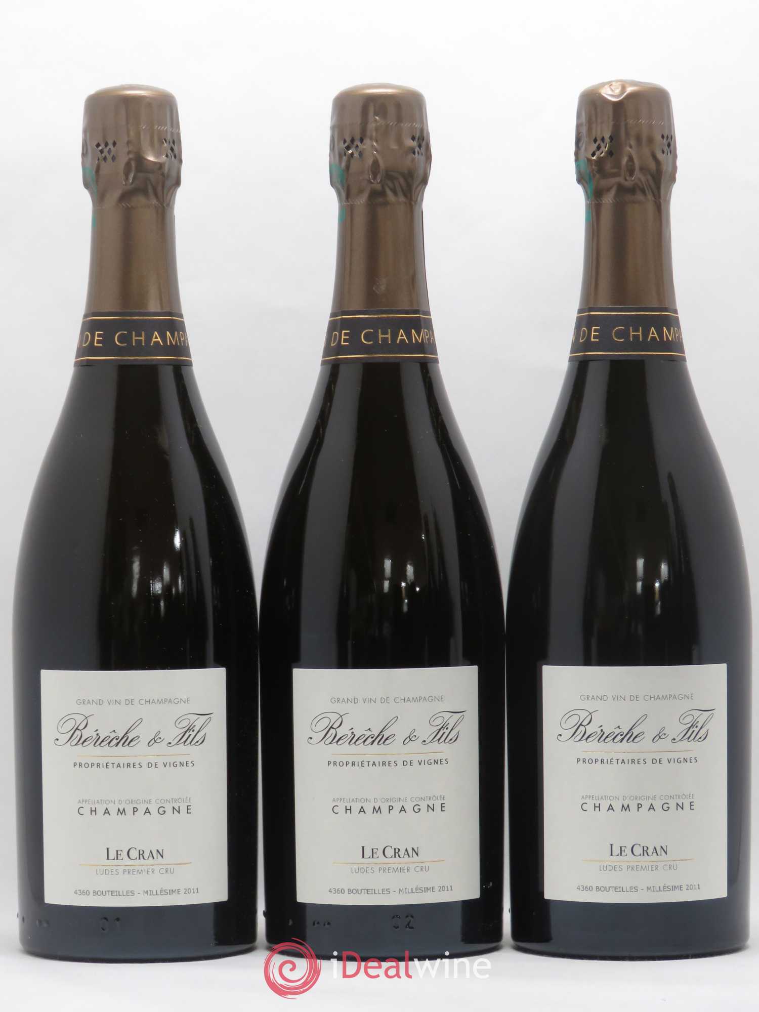Ludes 1er Cru Le Cran Extra-Brut Bérêche et Fils 2011 - Lot of 6 bottles - 1